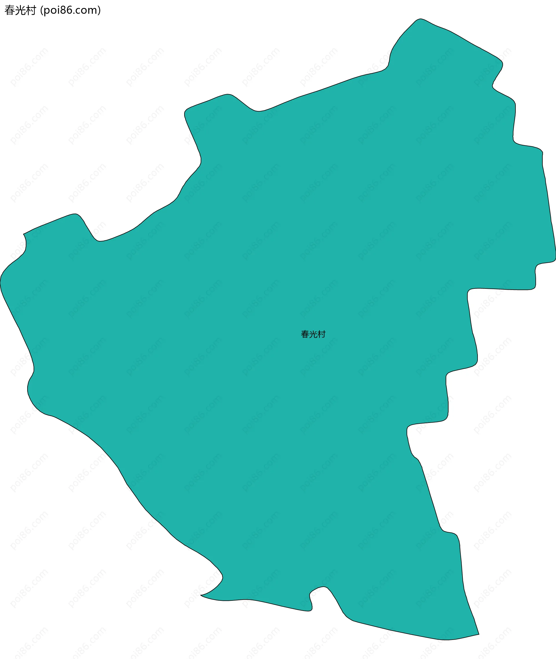 春光村边界地图