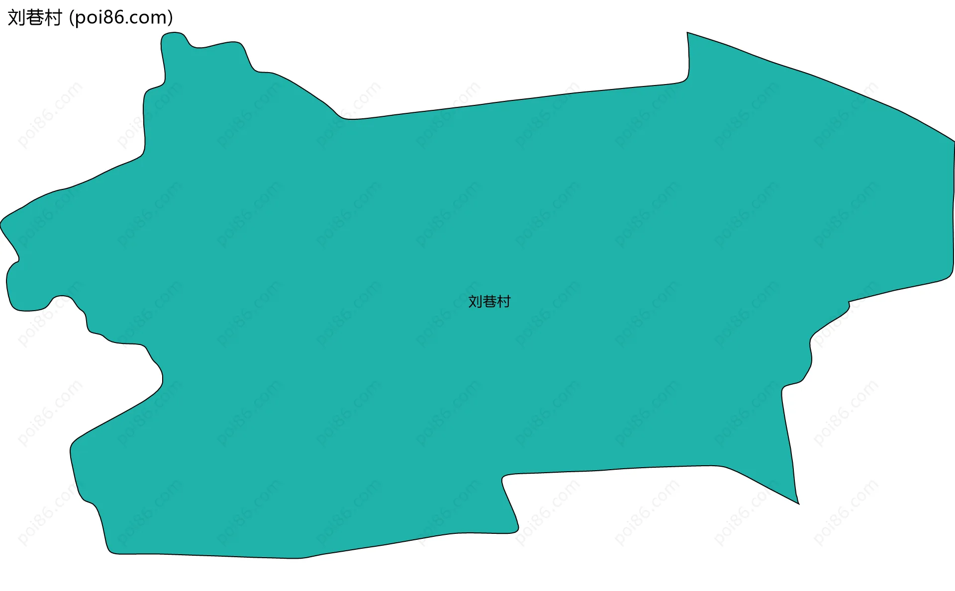 刘巷村边界地图