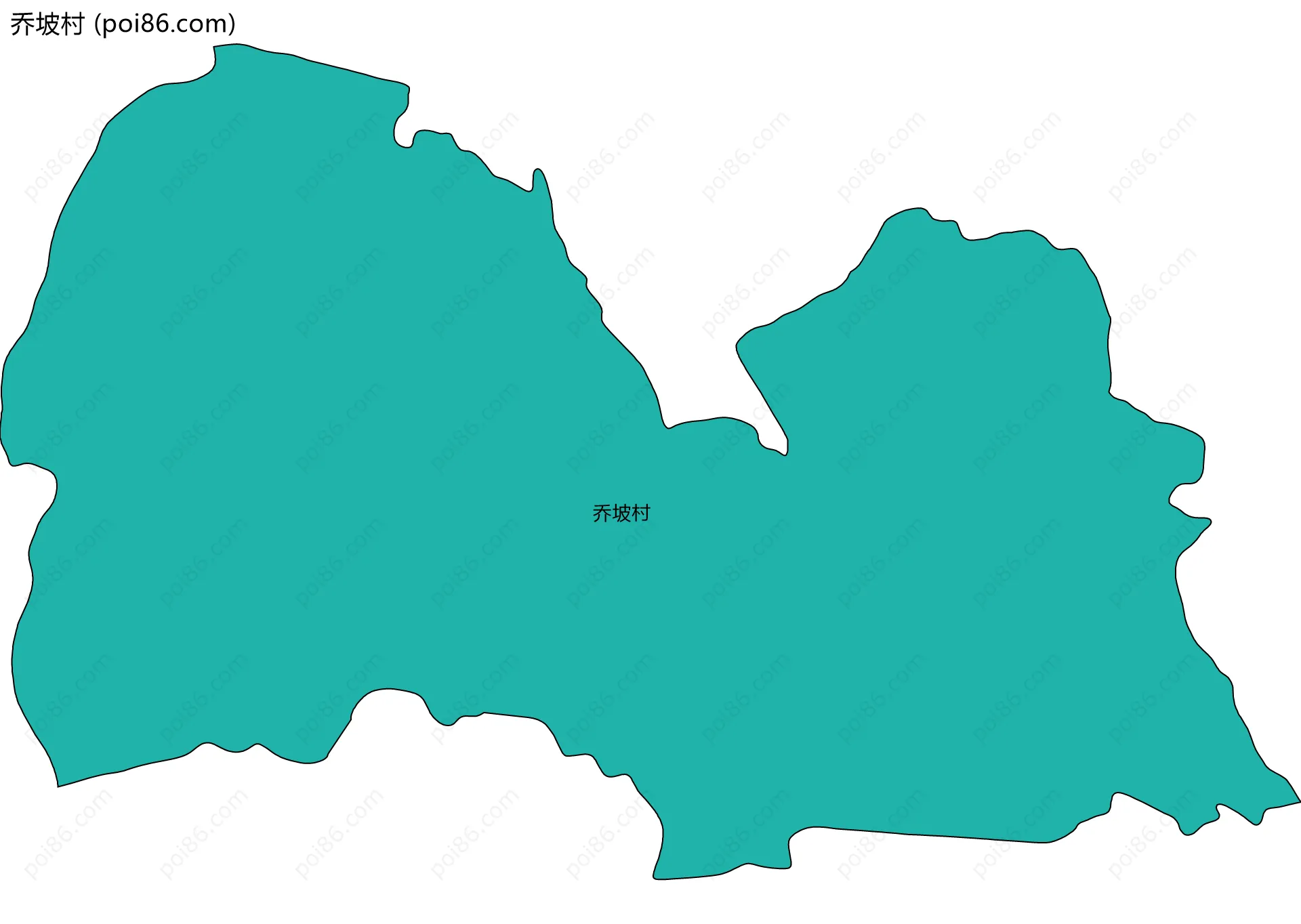 乔坡村边界地图