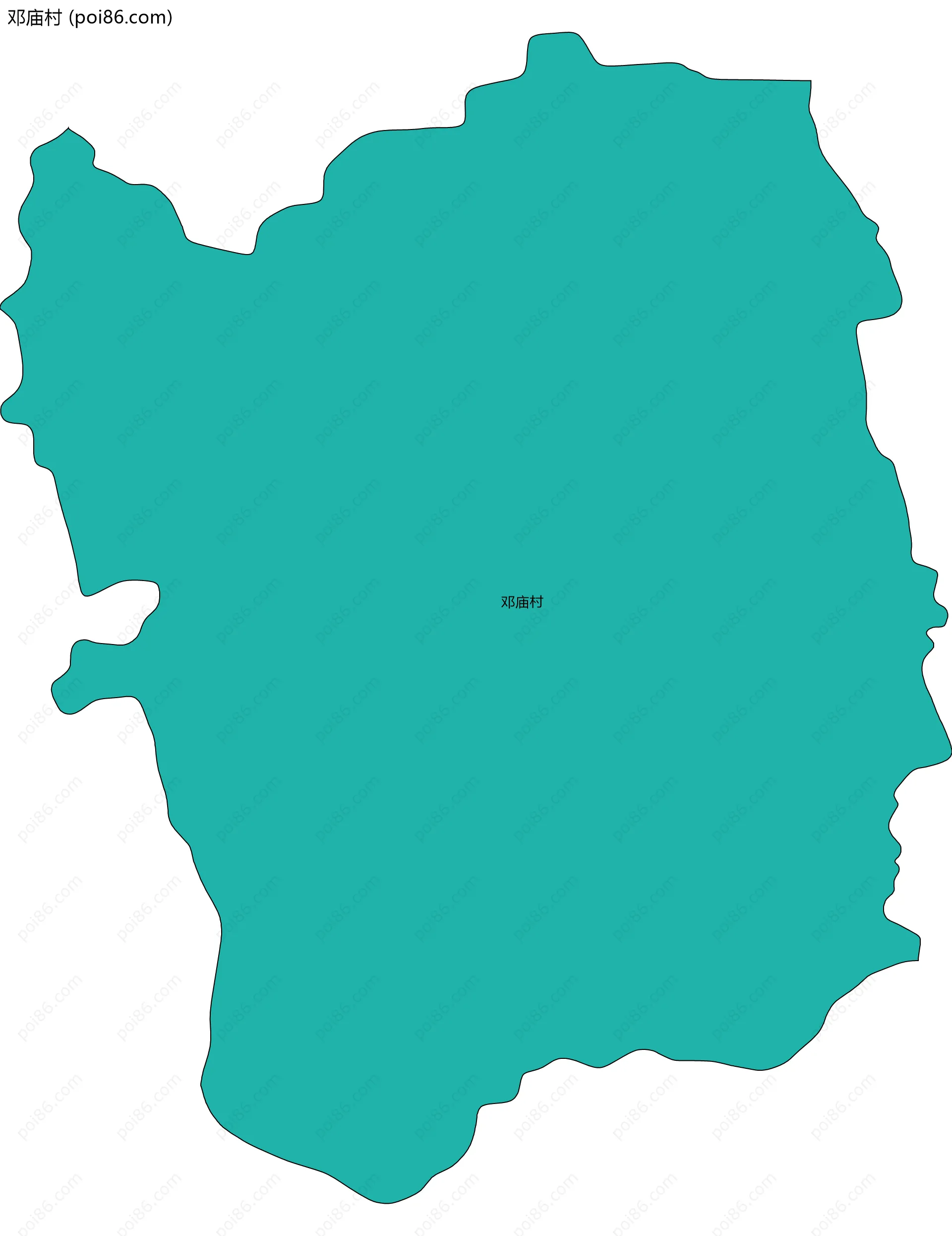 邓庙村边界地图