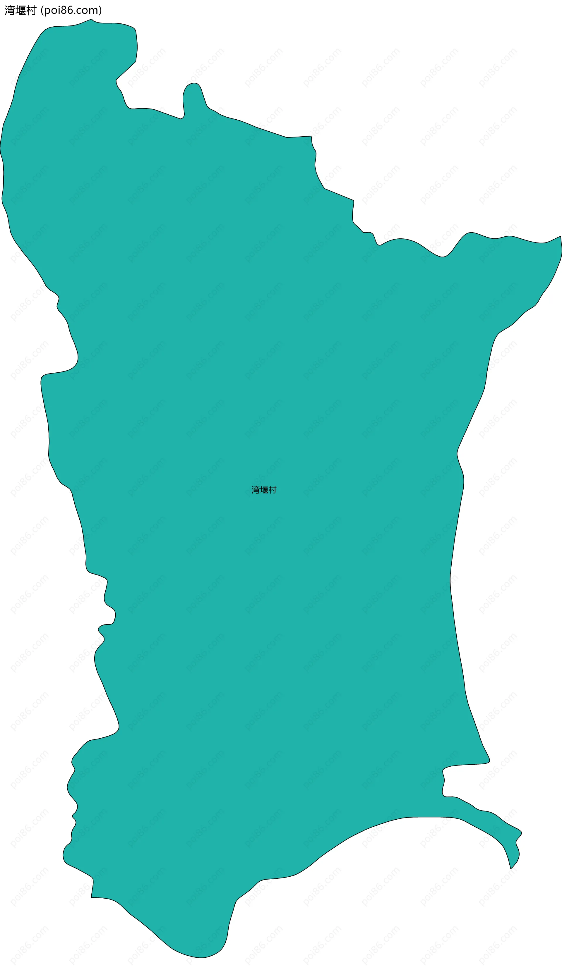 湾堰村边界地图