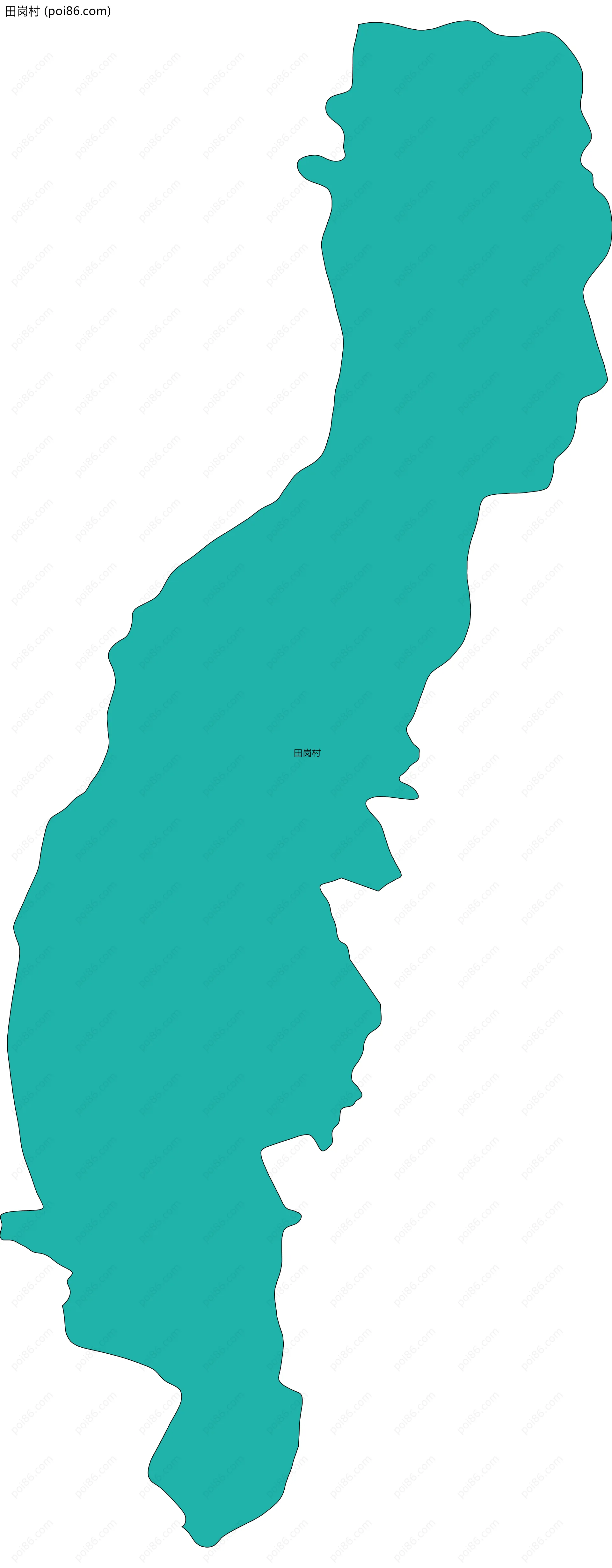 田岗村边界地图