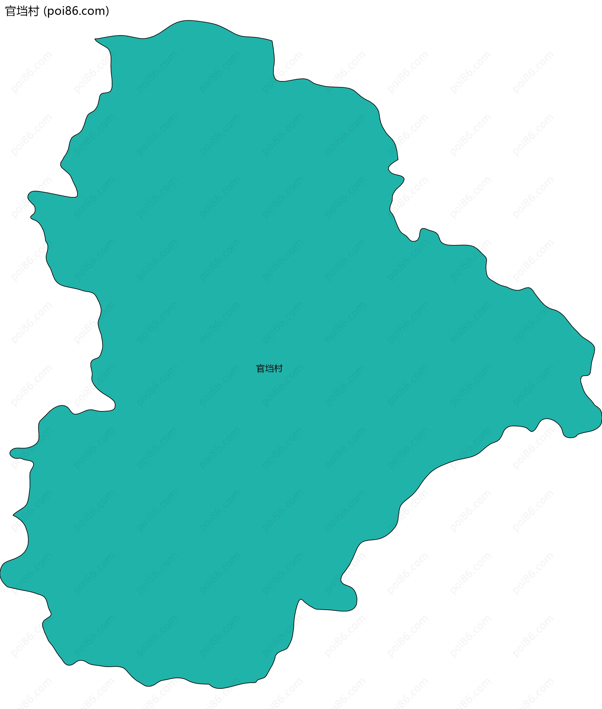 官垱村边界地图