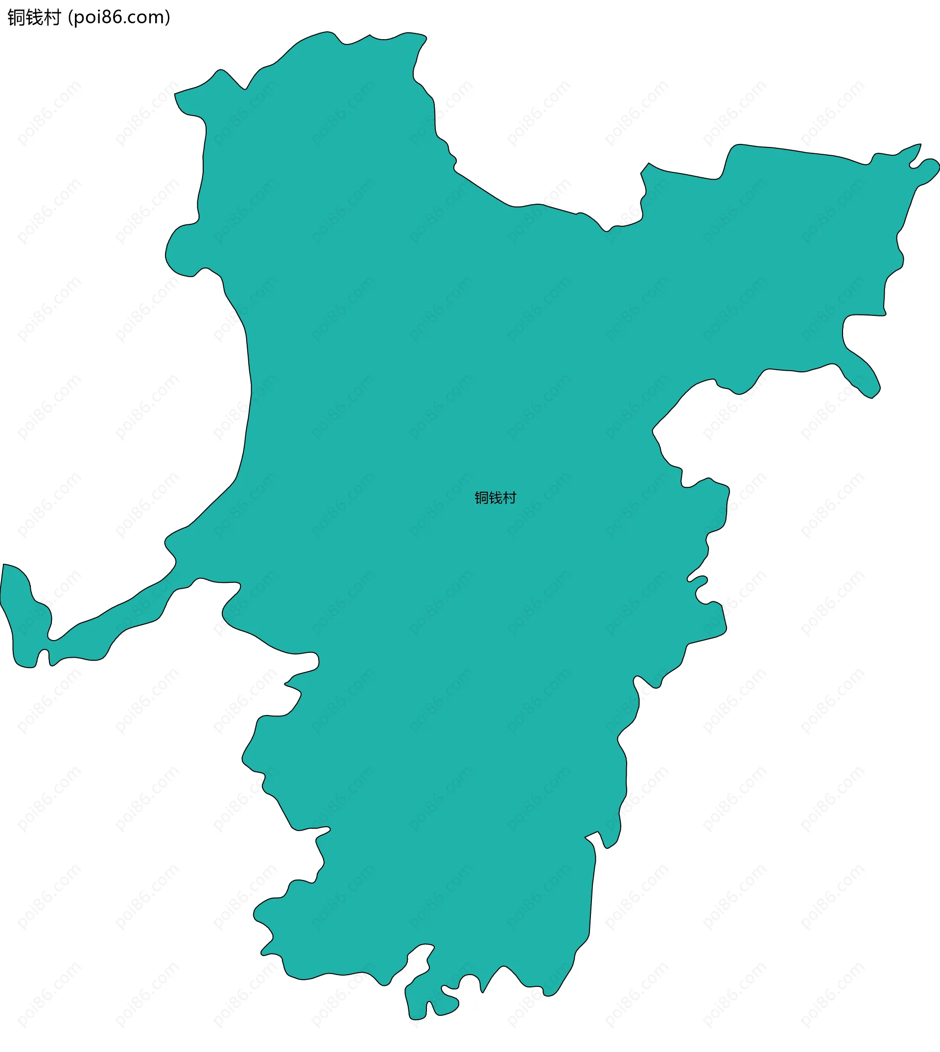 铜钱村边界地图