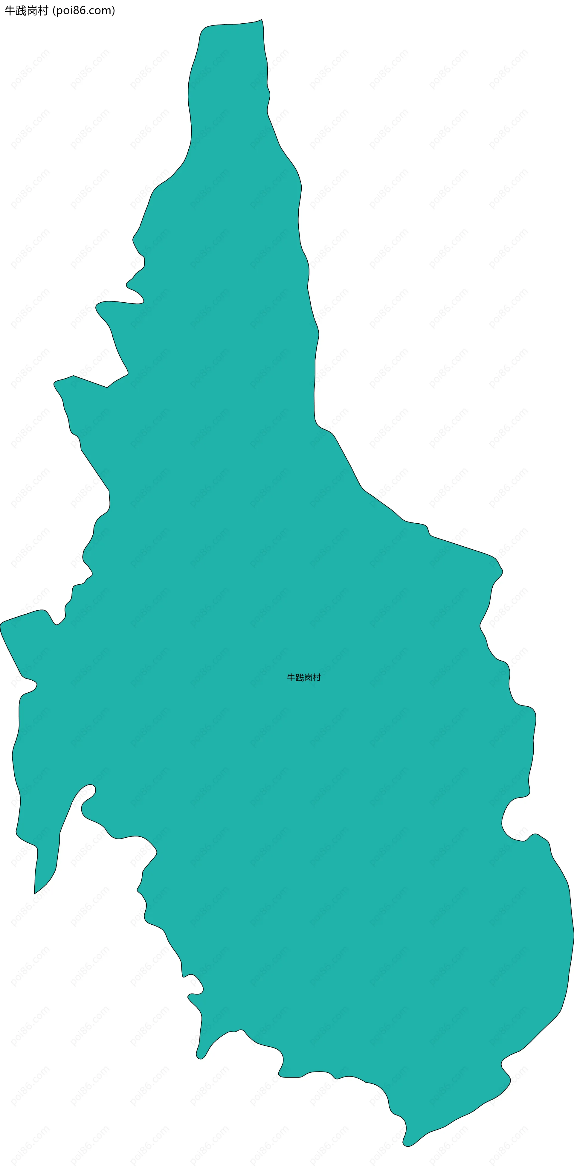 牛践岗村边界地图