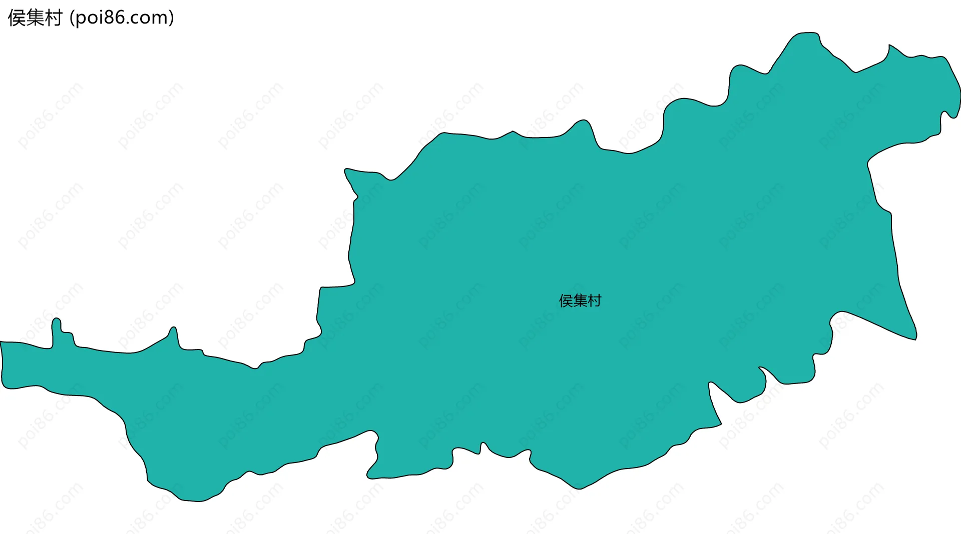 侯集村边界地图