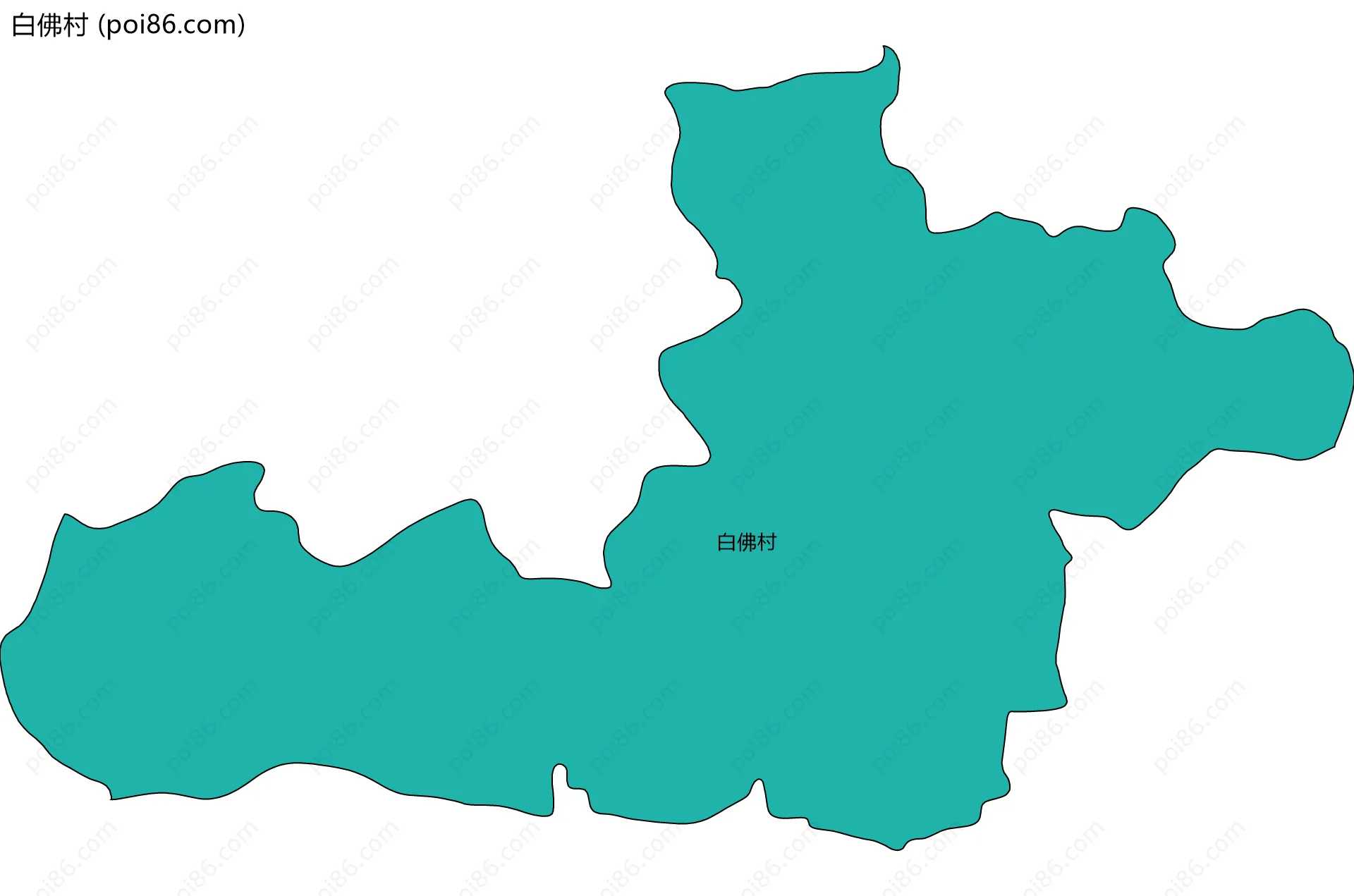 白佛村边界地图