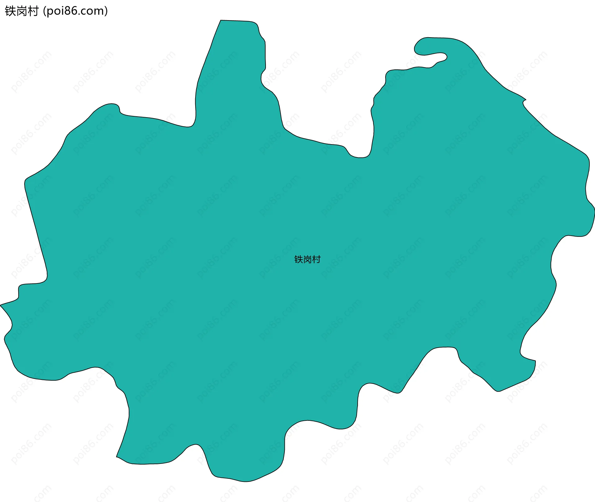 铁岗村边界地图