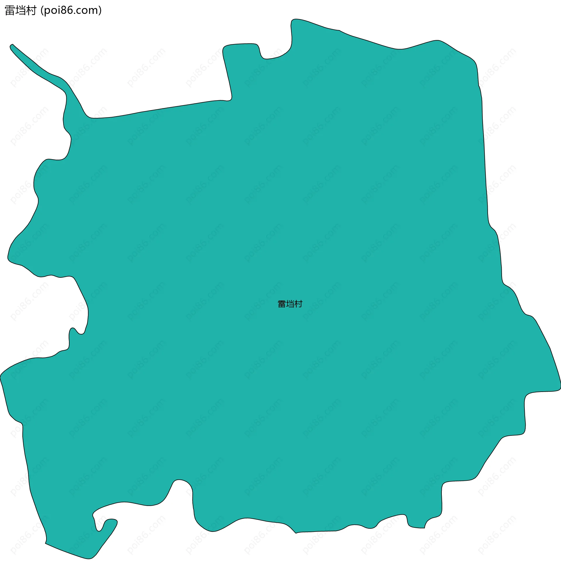 雷垱村边界地图