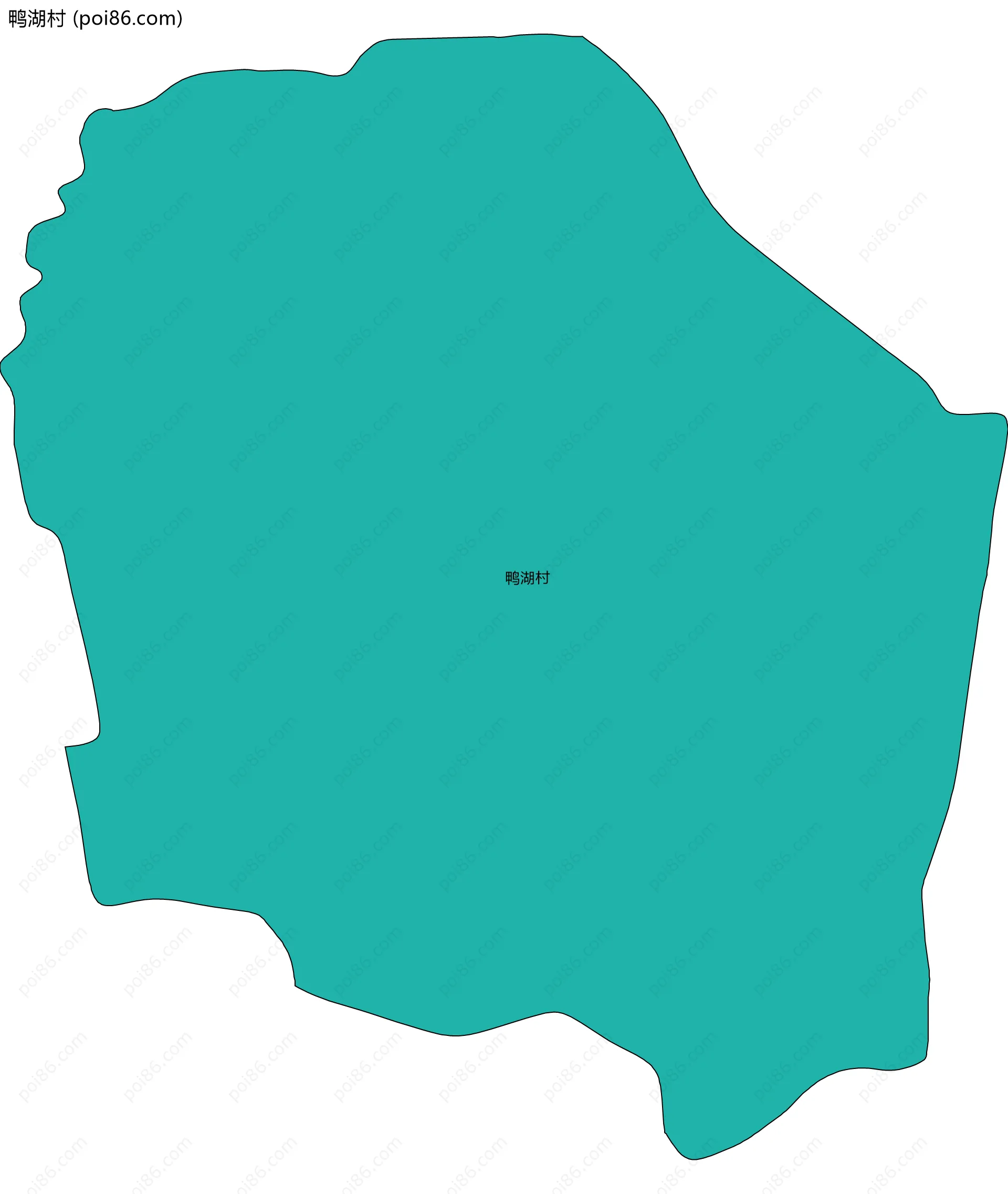 鸭湖村边界地图