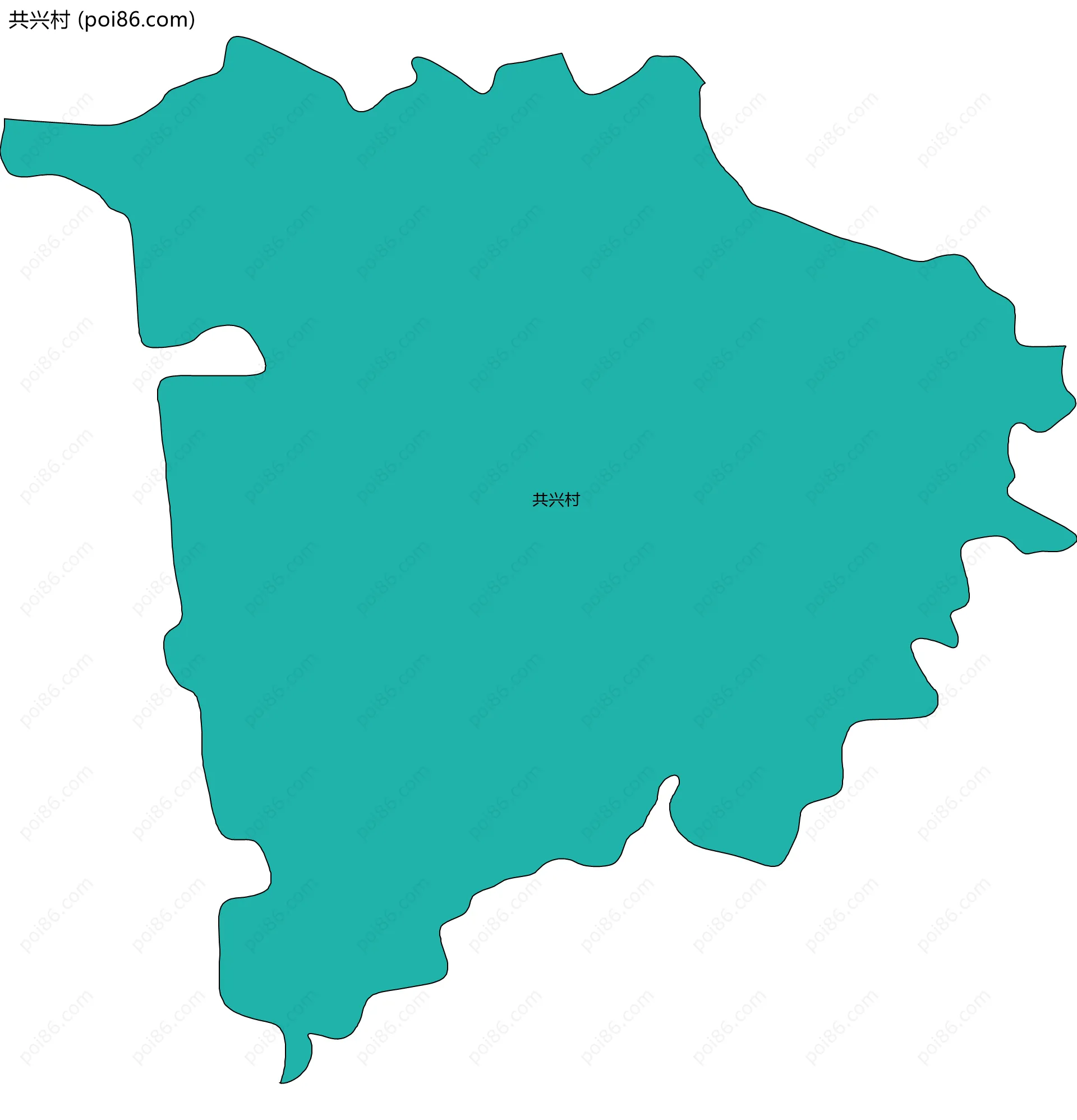 共兴村边界地图