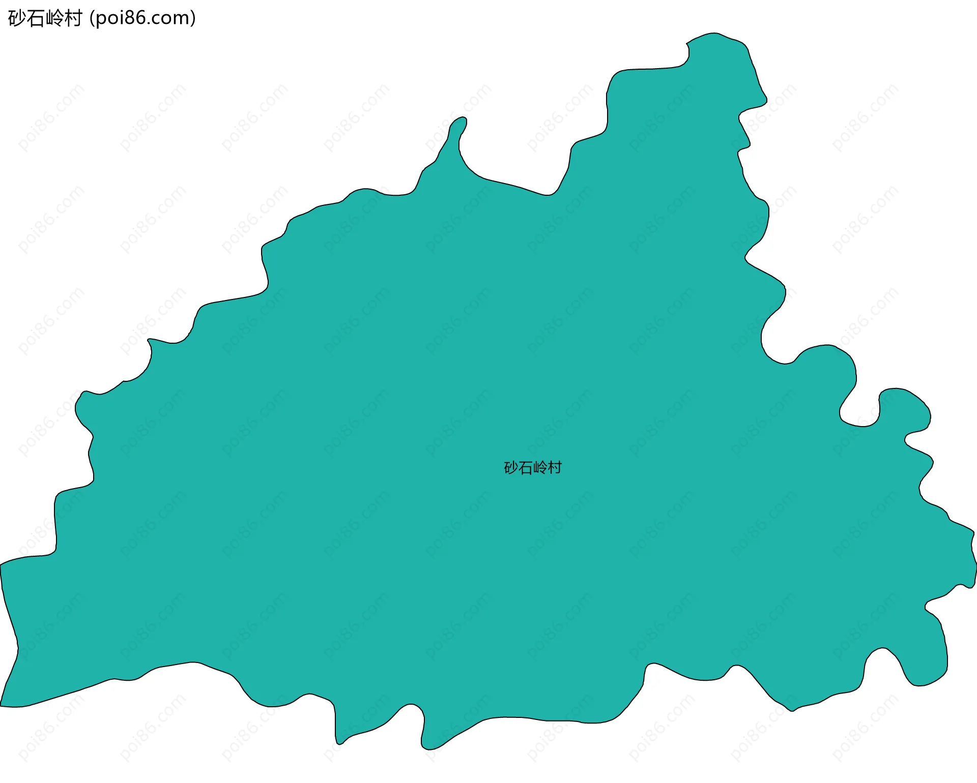 砂石岭村边界地图