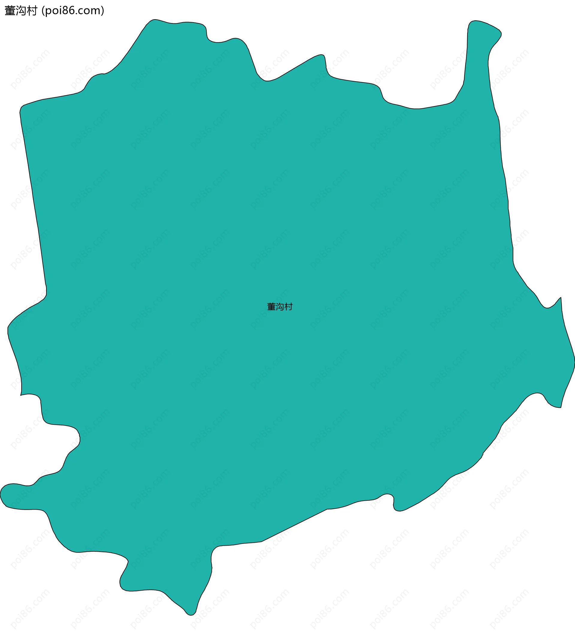 董沟村边界地图