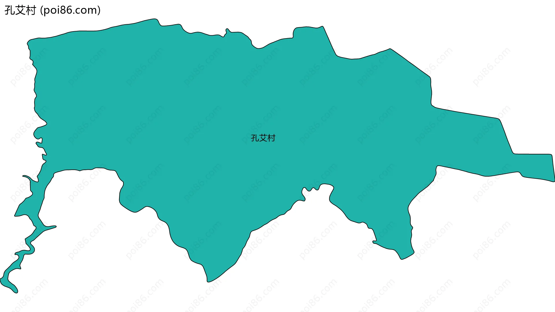孔艾村边界地图