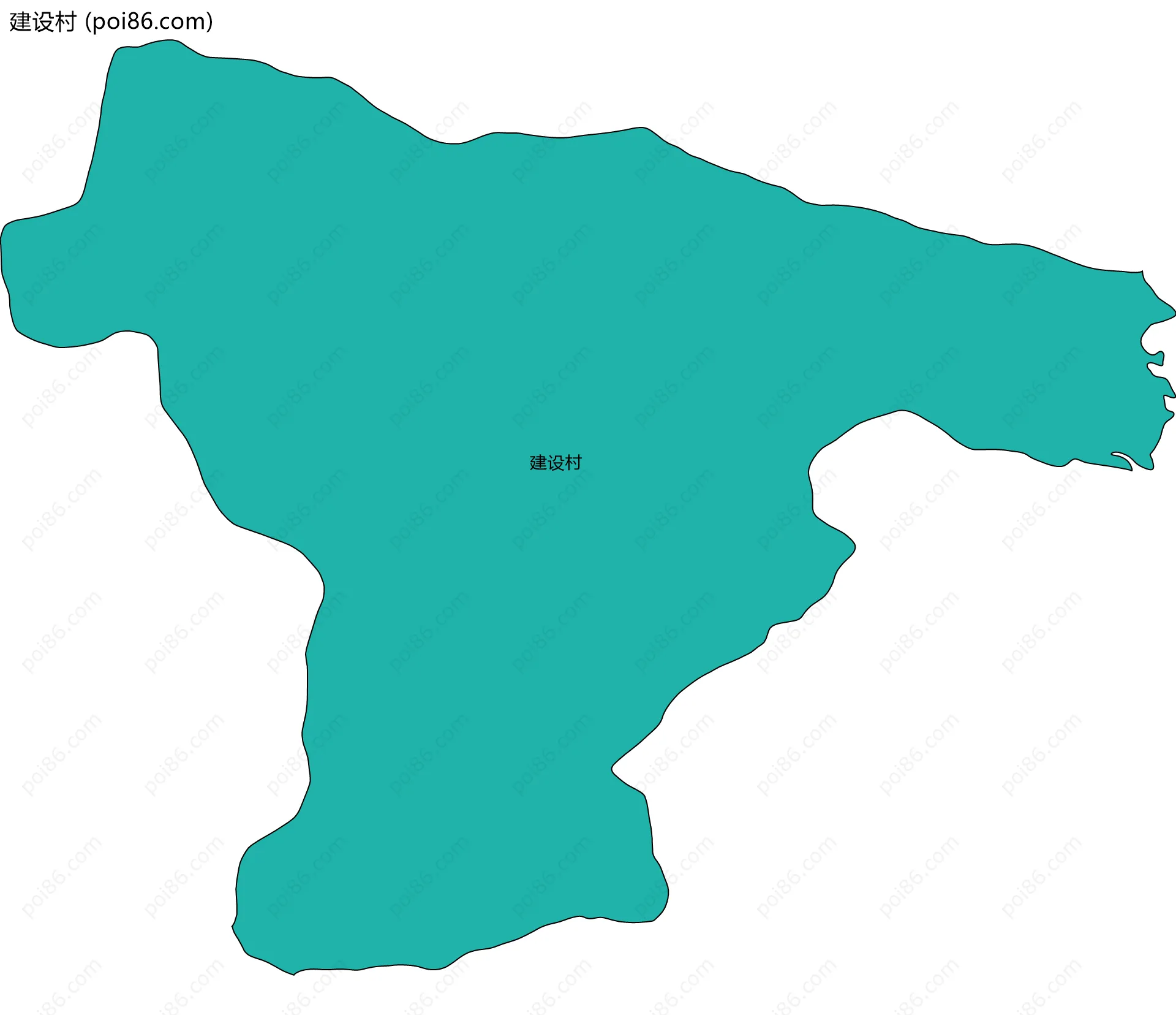 建设村边界地图