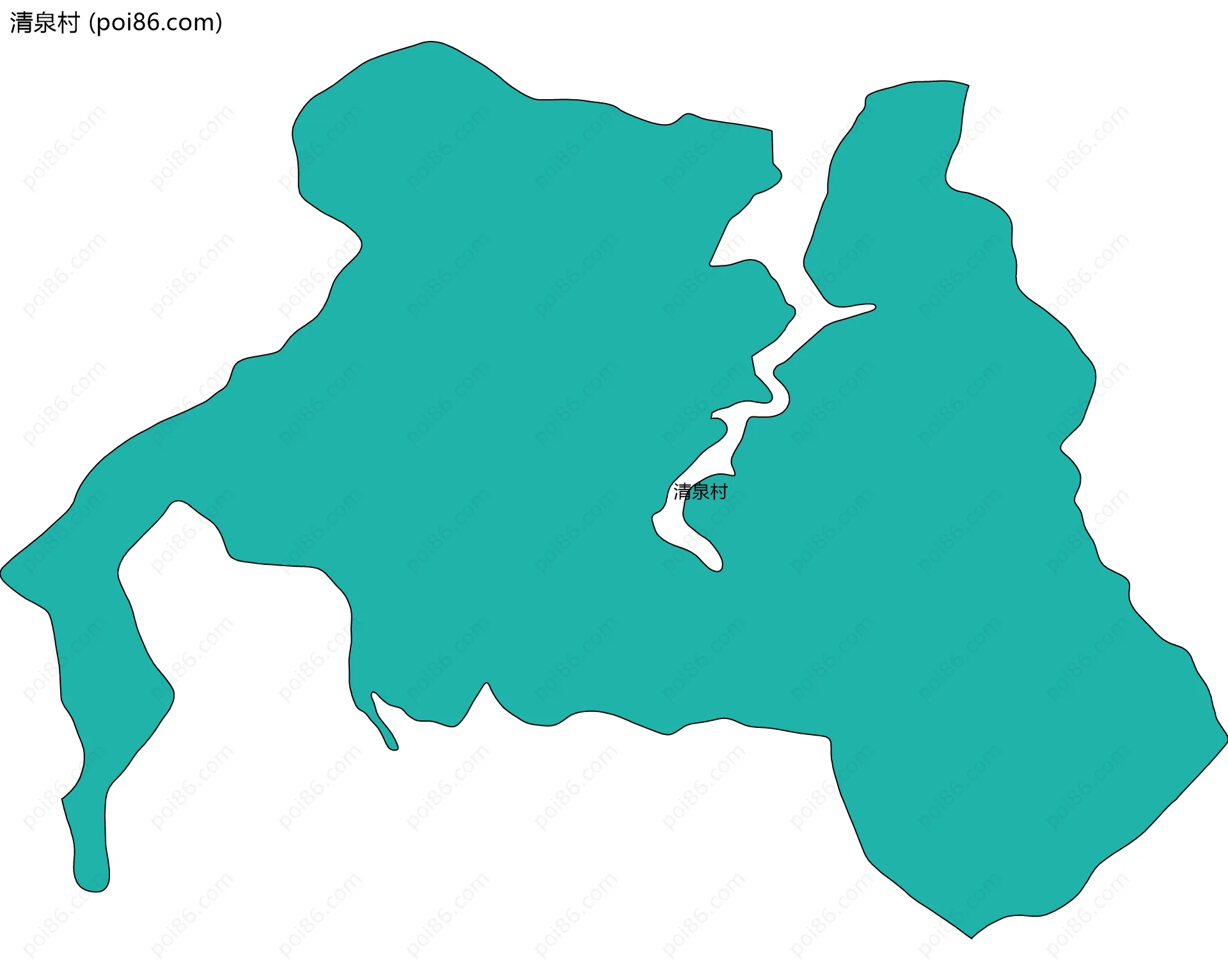 清泉村边界地图