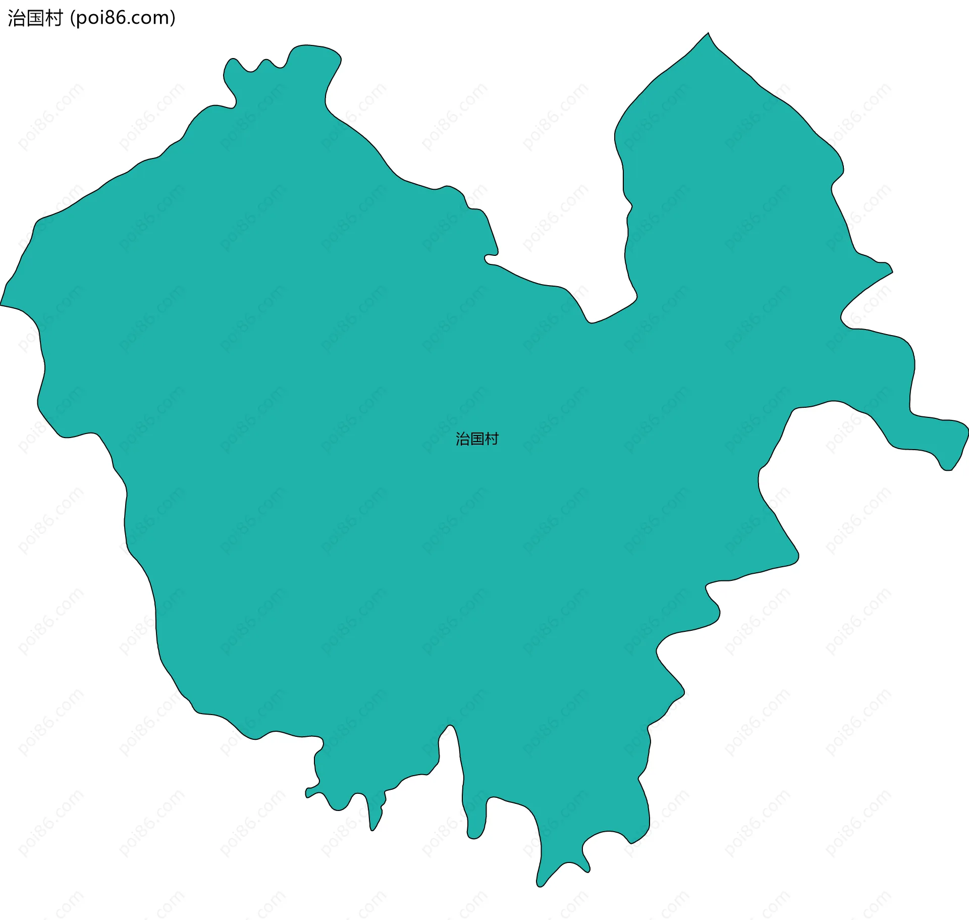 治国村边界地图