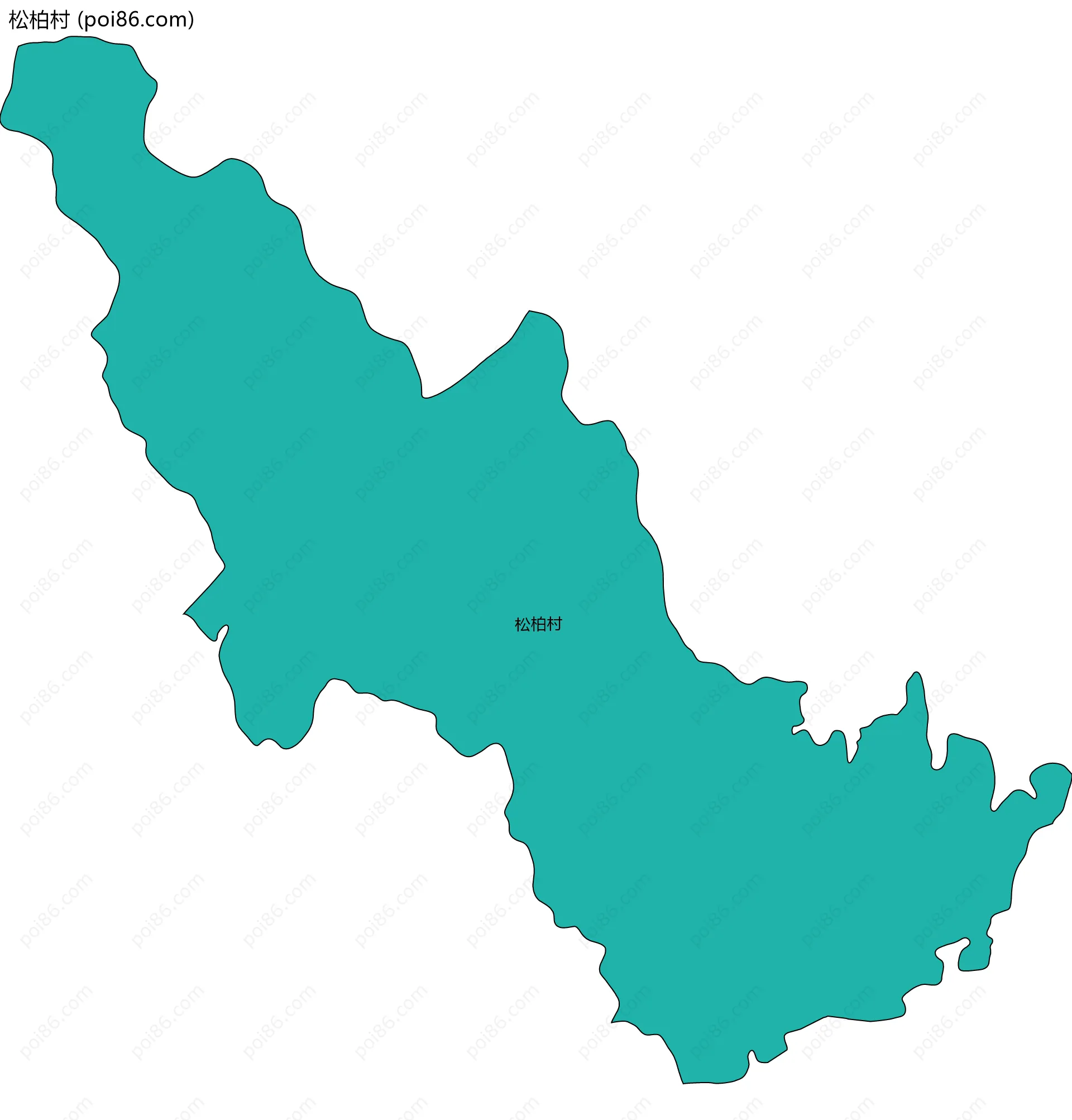 松柏村边界地图