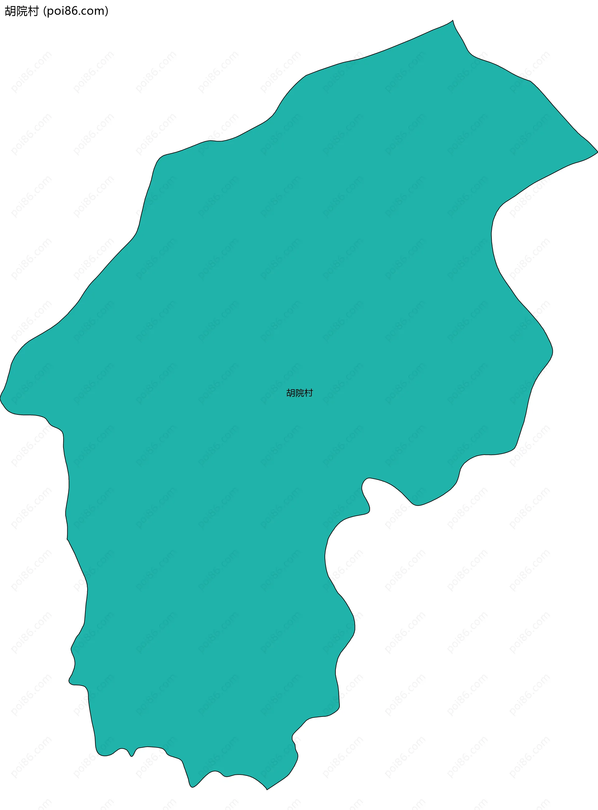 胡院村边界地图