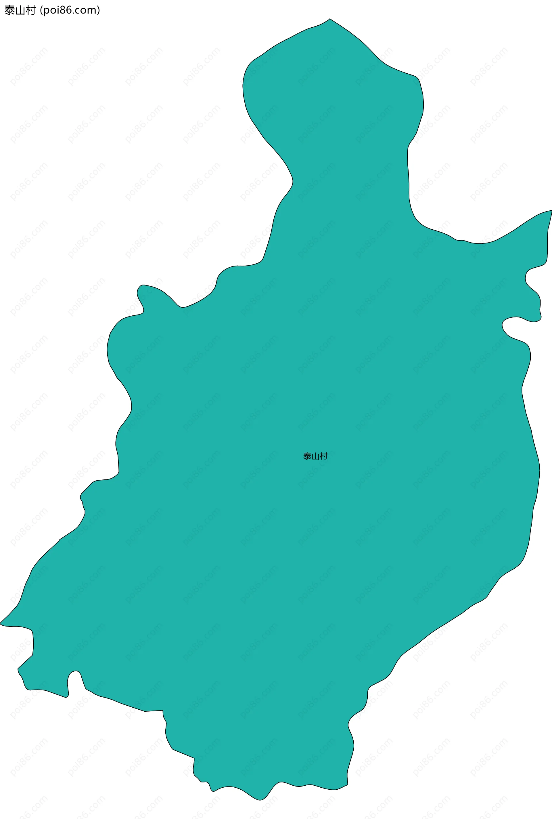 泰山村边界地图