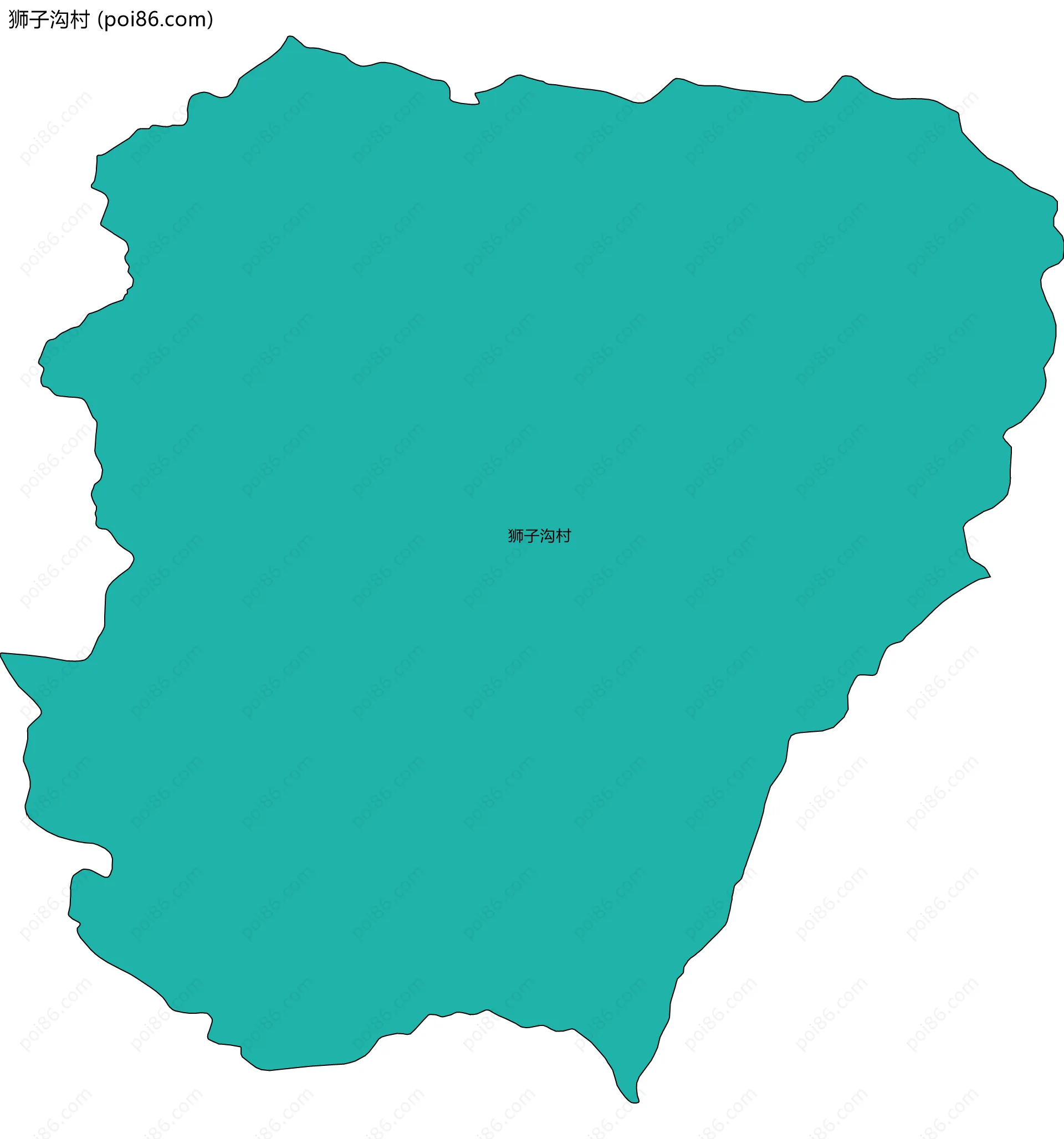 狮子沟村边界地图