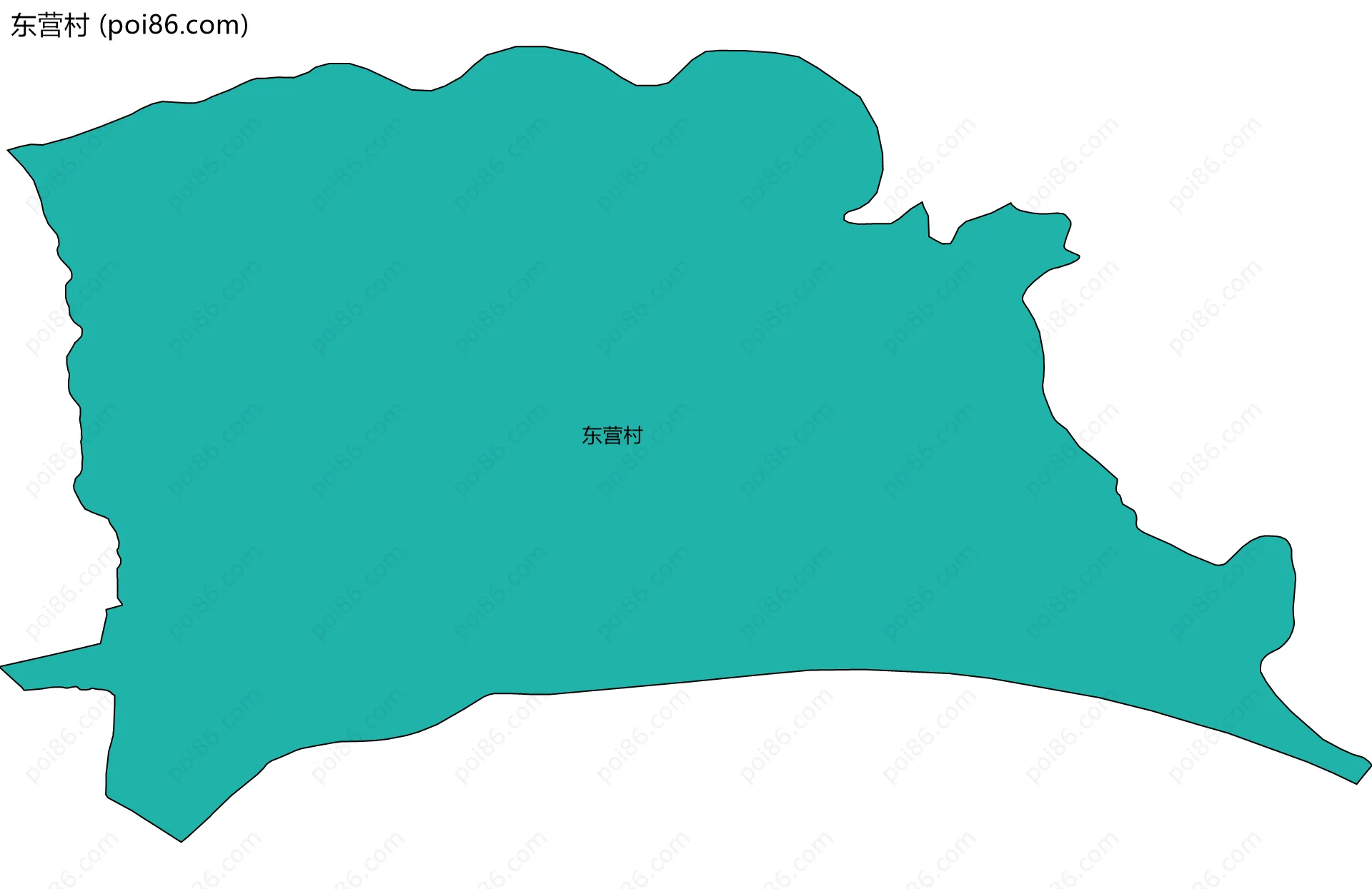 东营村边界地图
