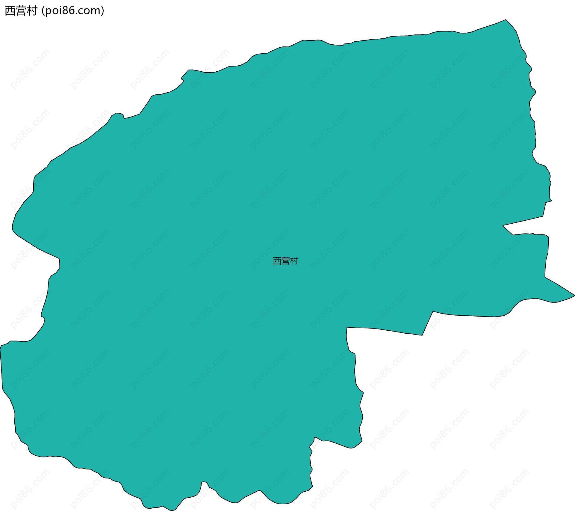 西营村边界地图