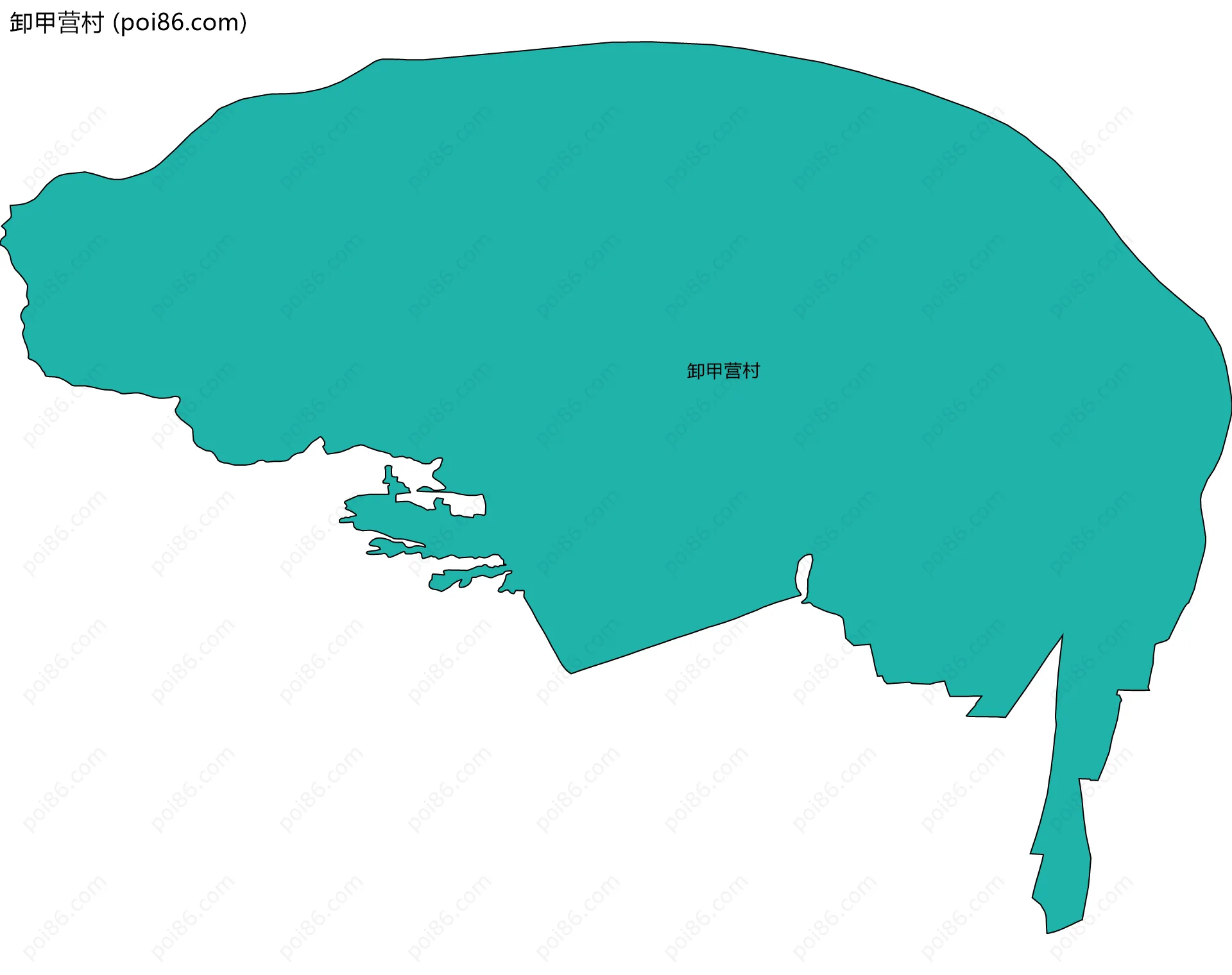 卸甲营村边界地图