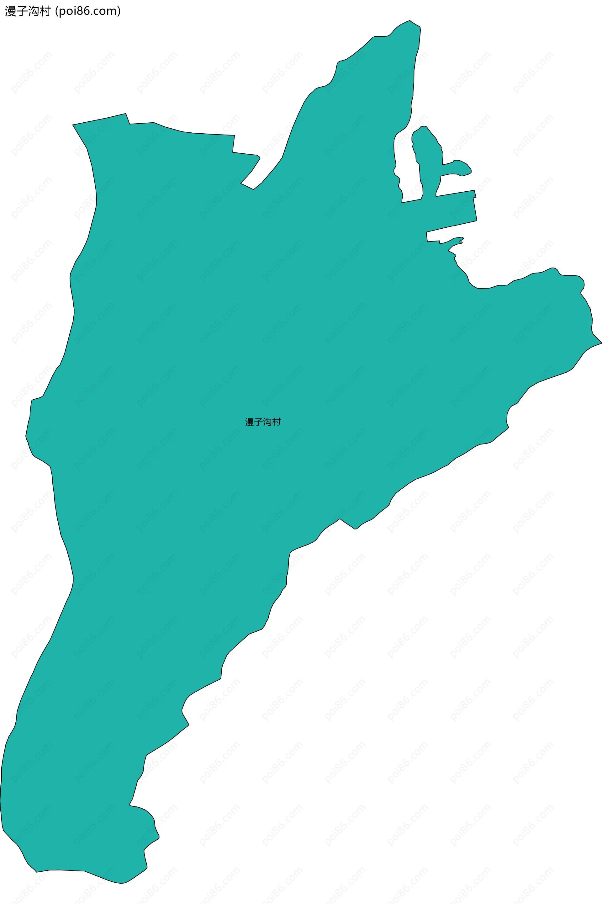 漫子沟村边界地图