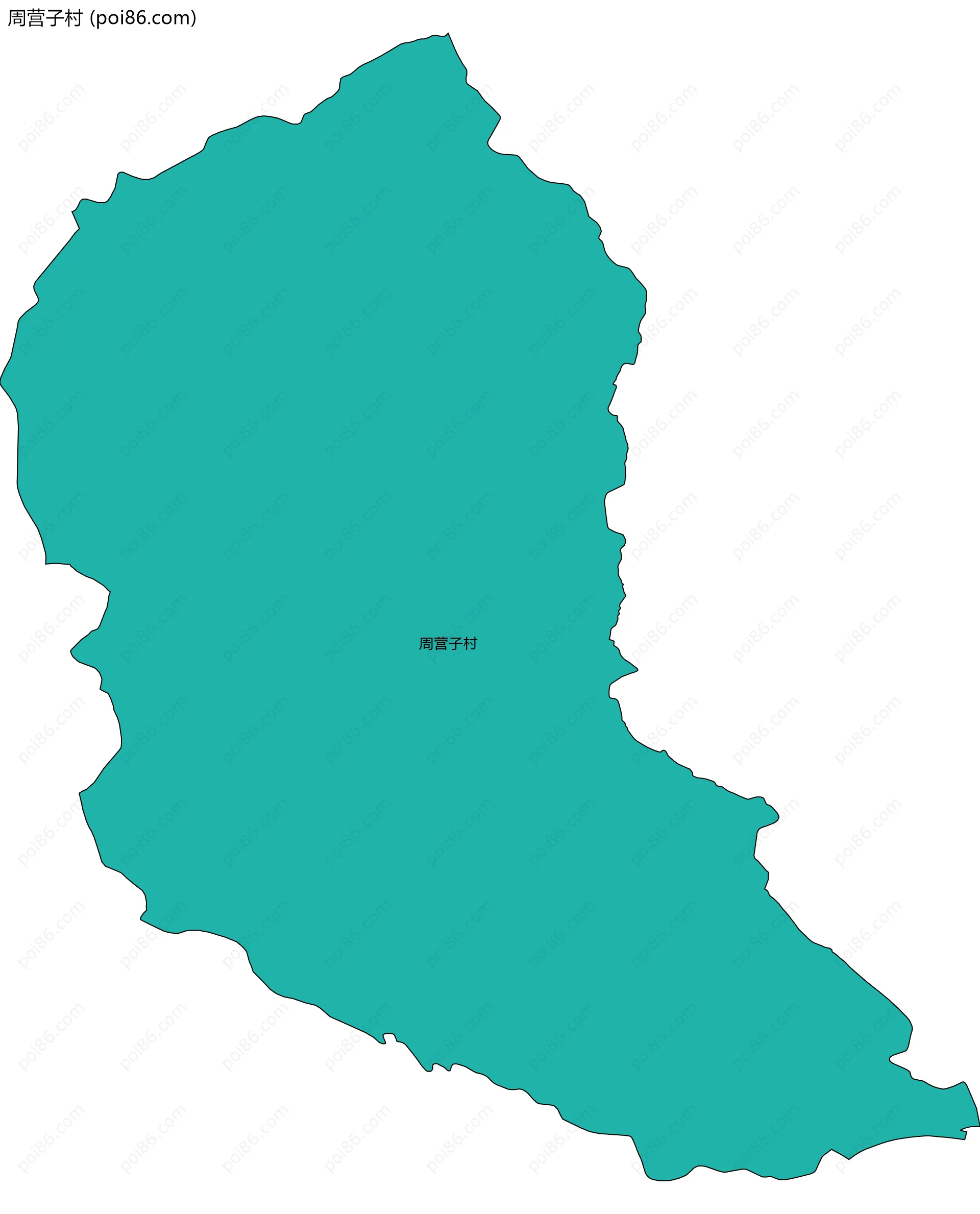 周营子村边界地图