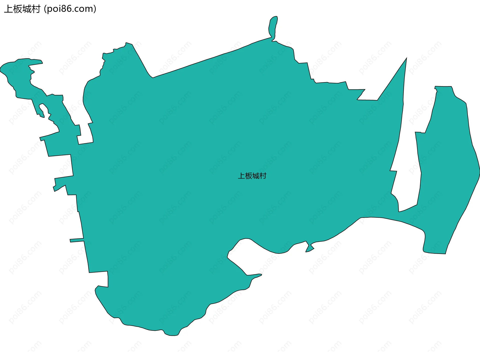 上板城村边界地图