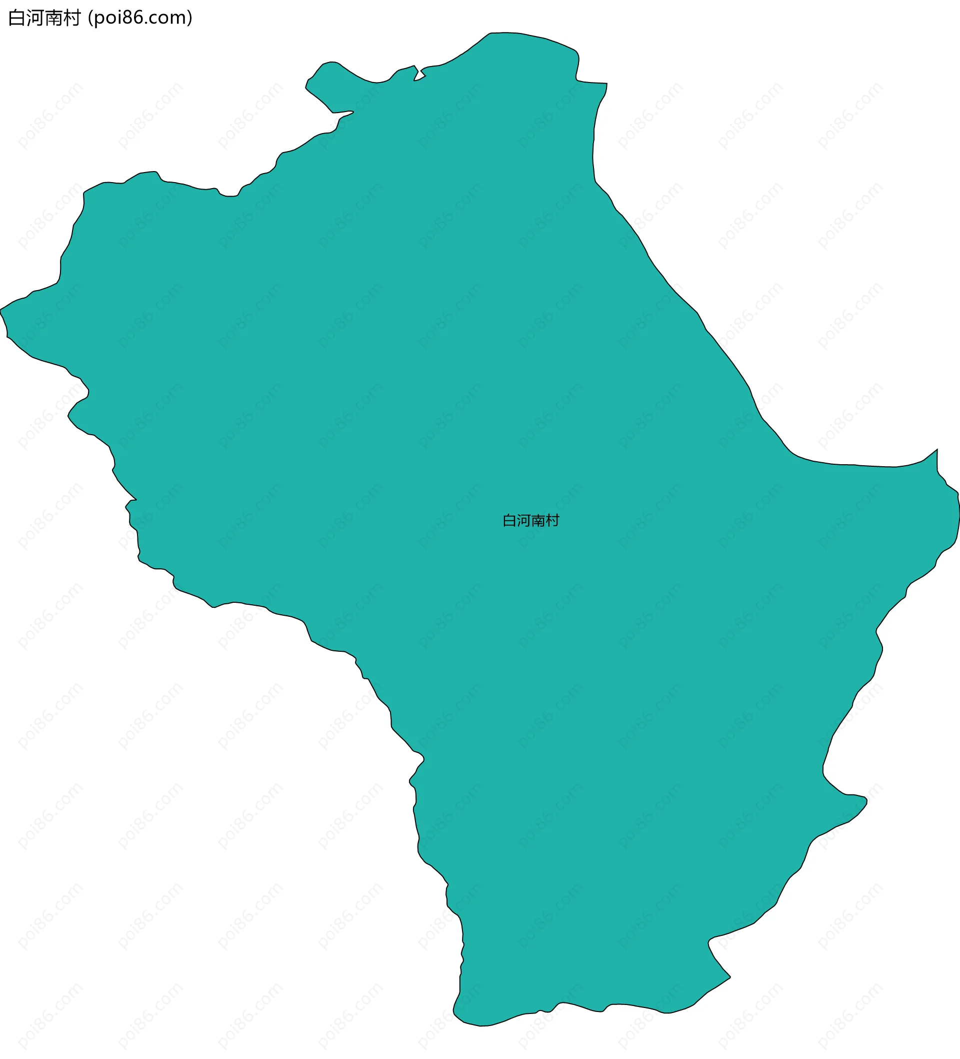 白河南村边界地图