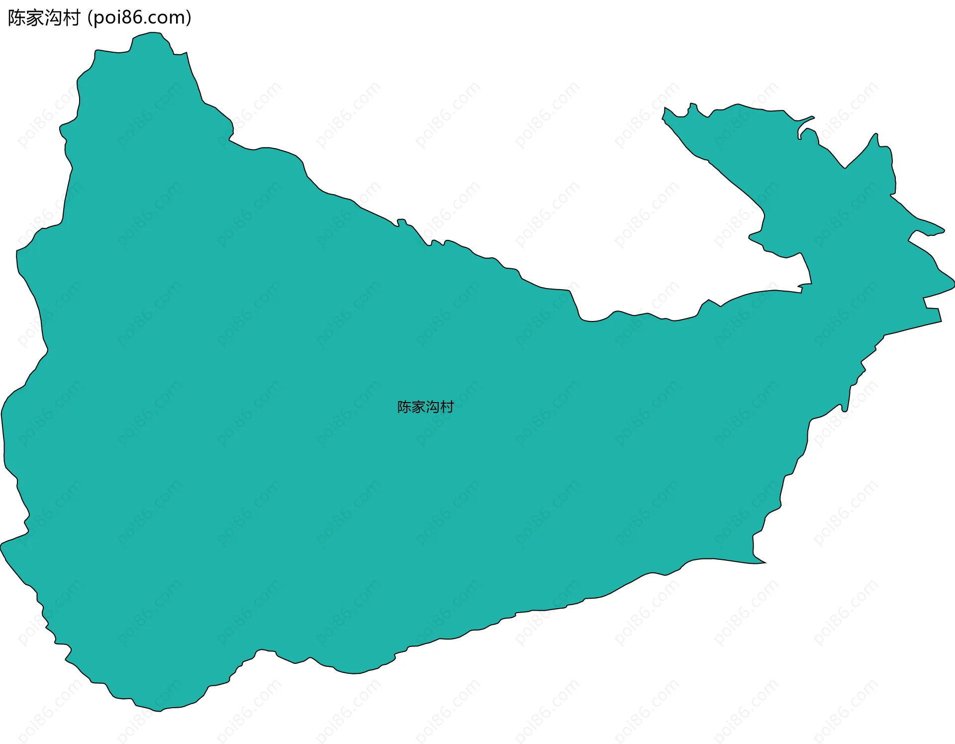 陈家沟村边界地图