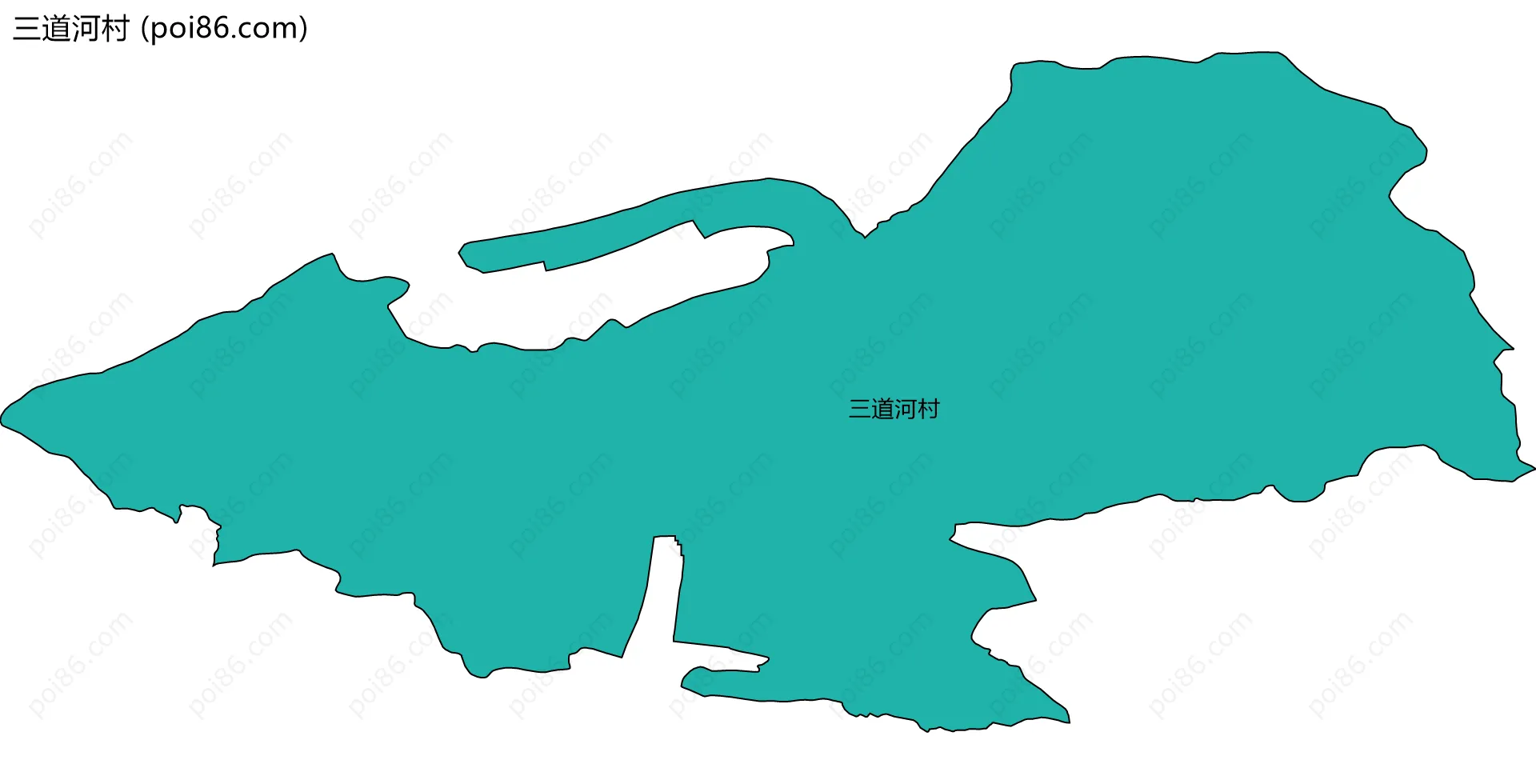 三道河村边界地图