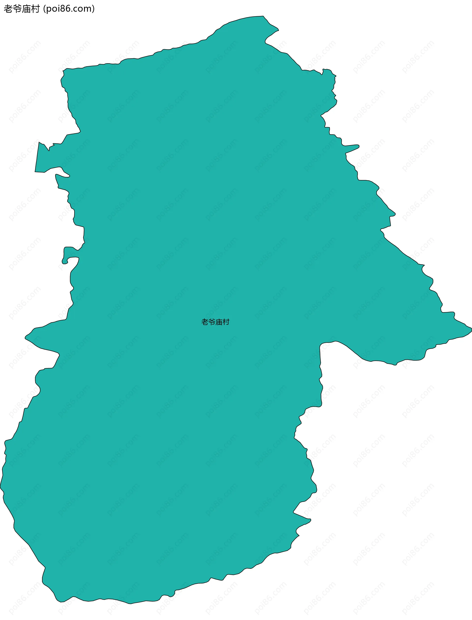 老爷庙村边界地图