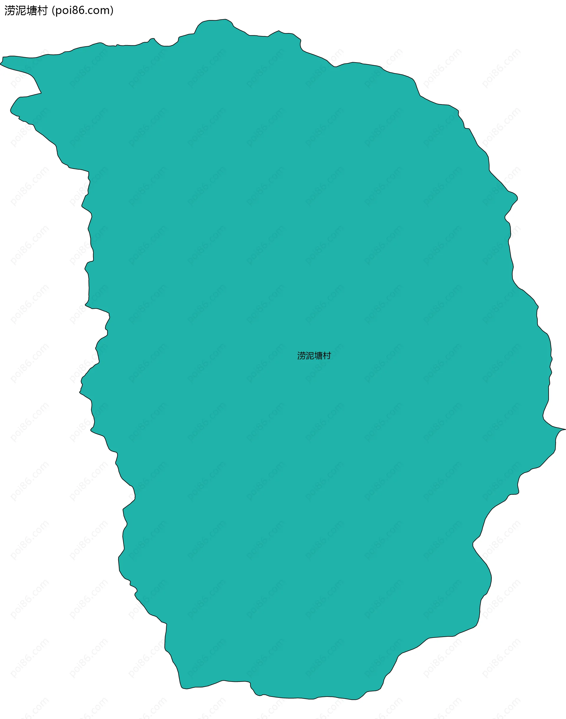 涝泥塘村边界地图