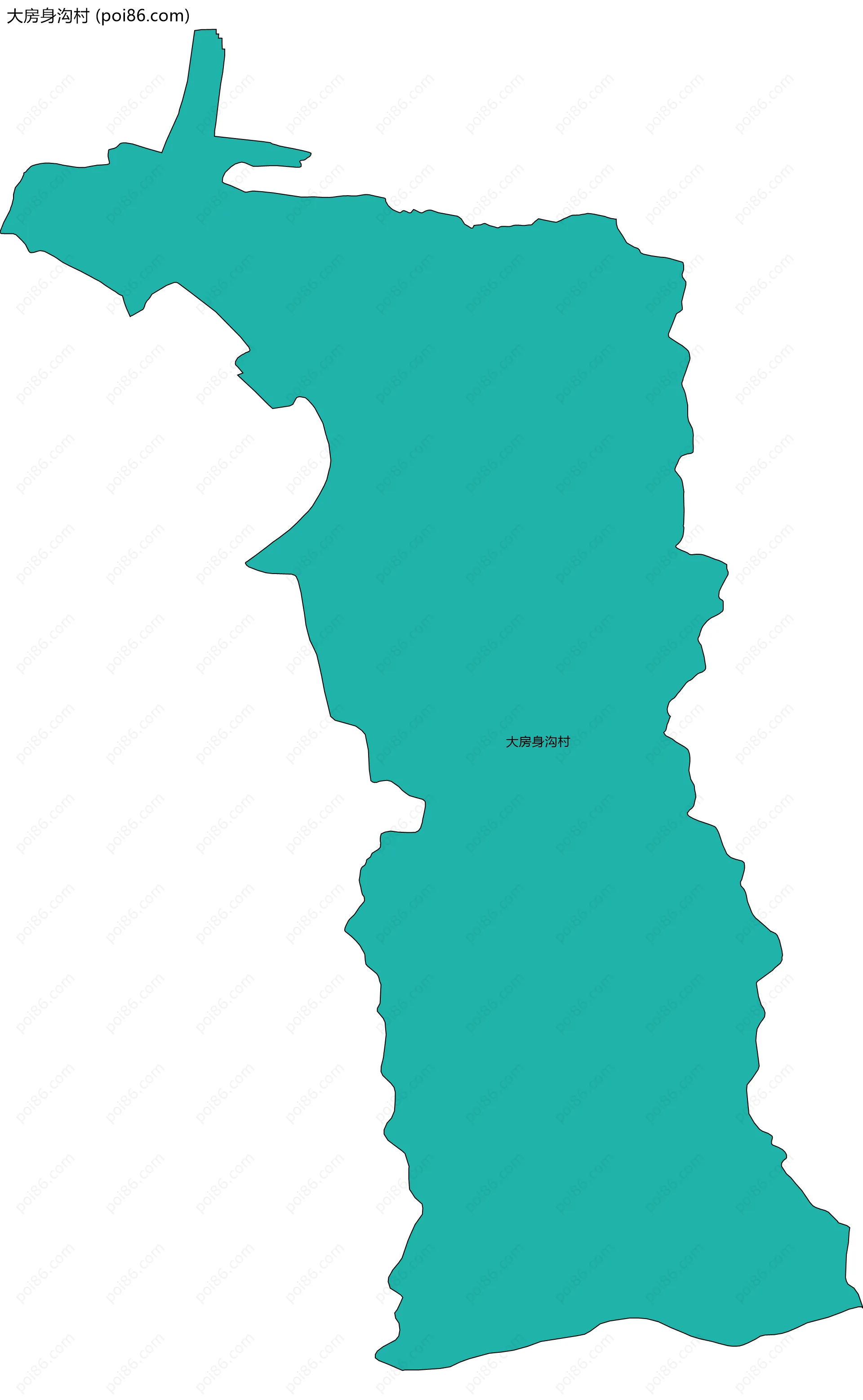 大房身沟村边界地图