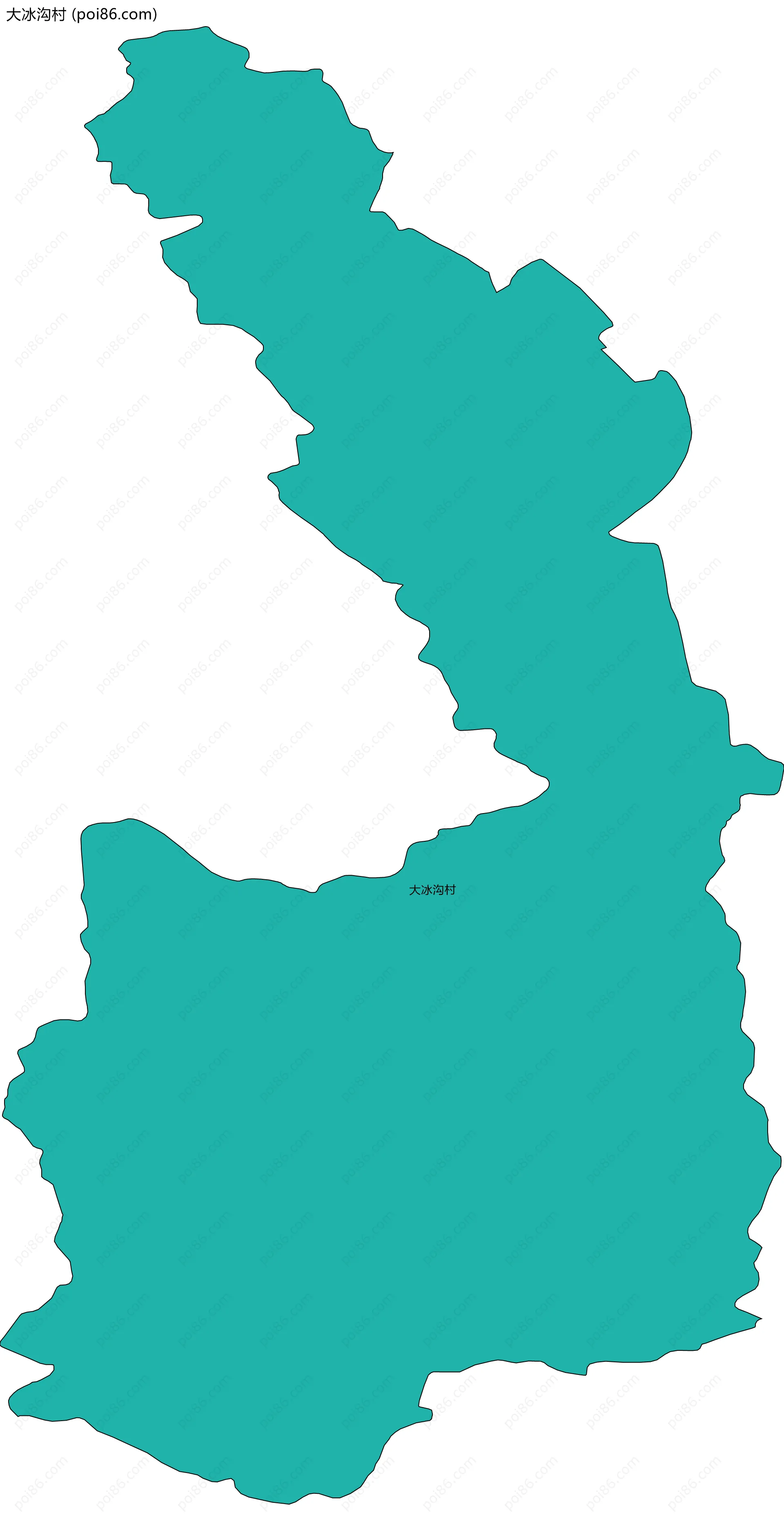 大冰沟村边界地图