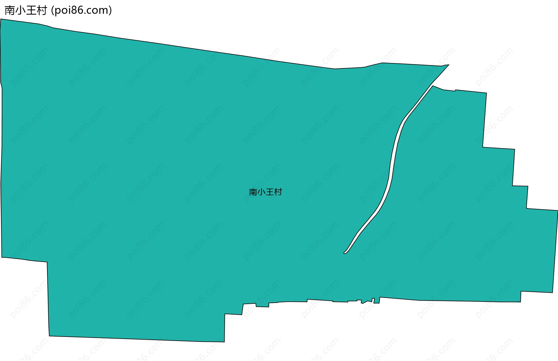 南小王村边界地图
