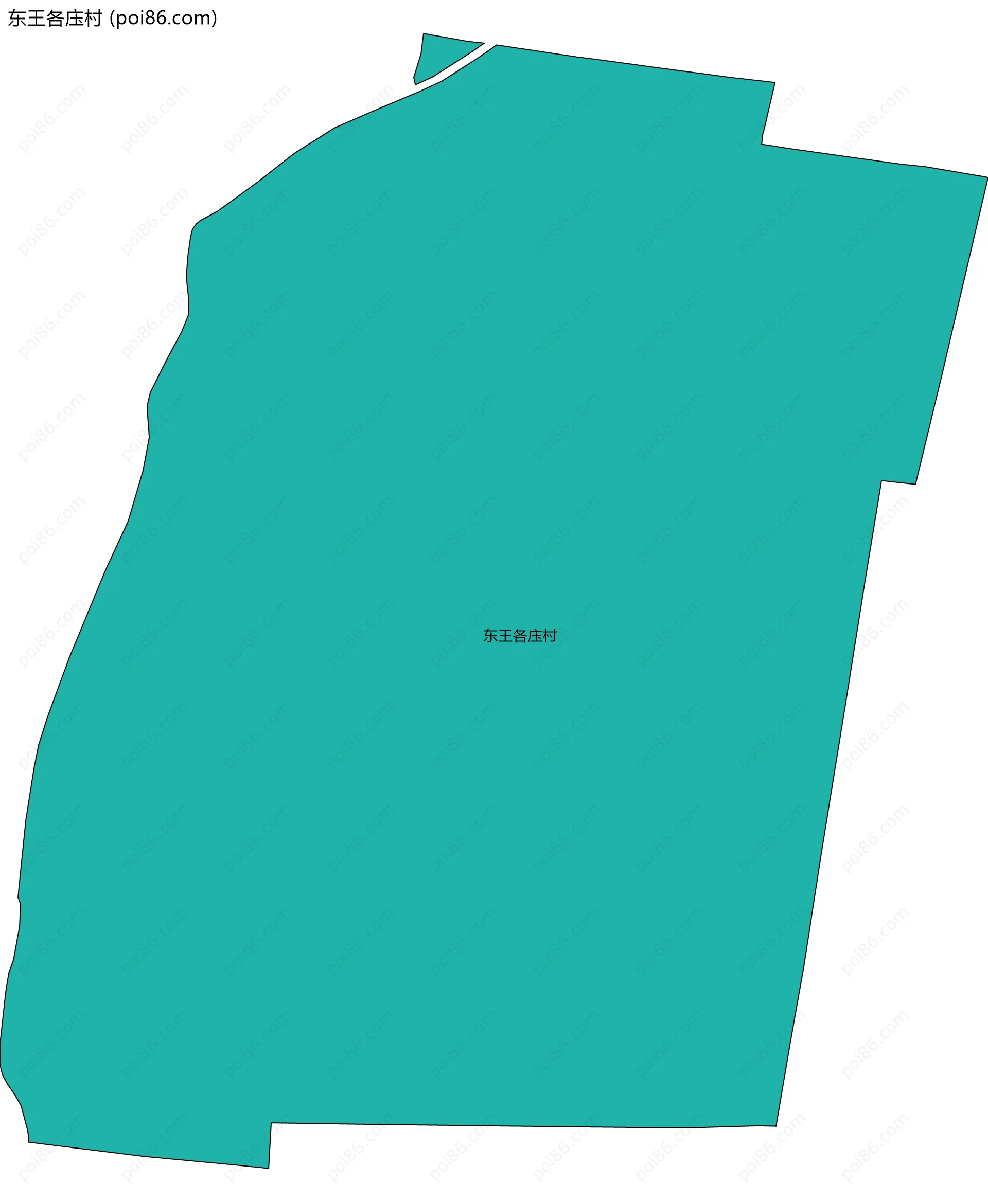 东王各庒村边界地图