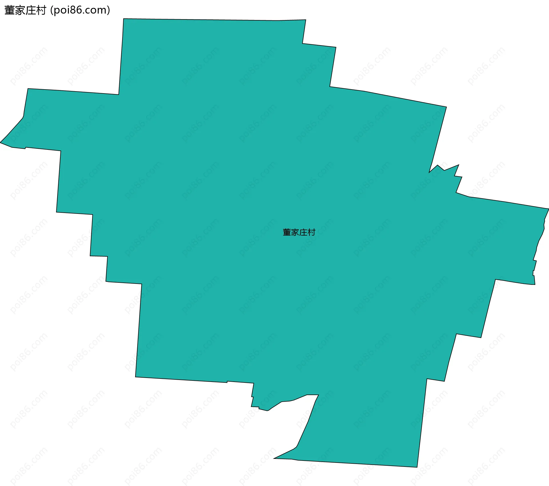 董家庄村边界地图