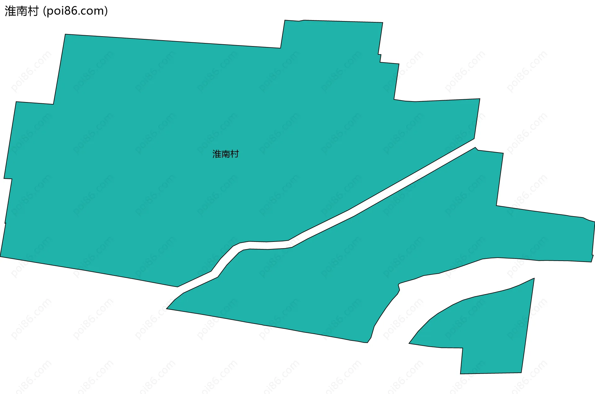 淮南村边界地图