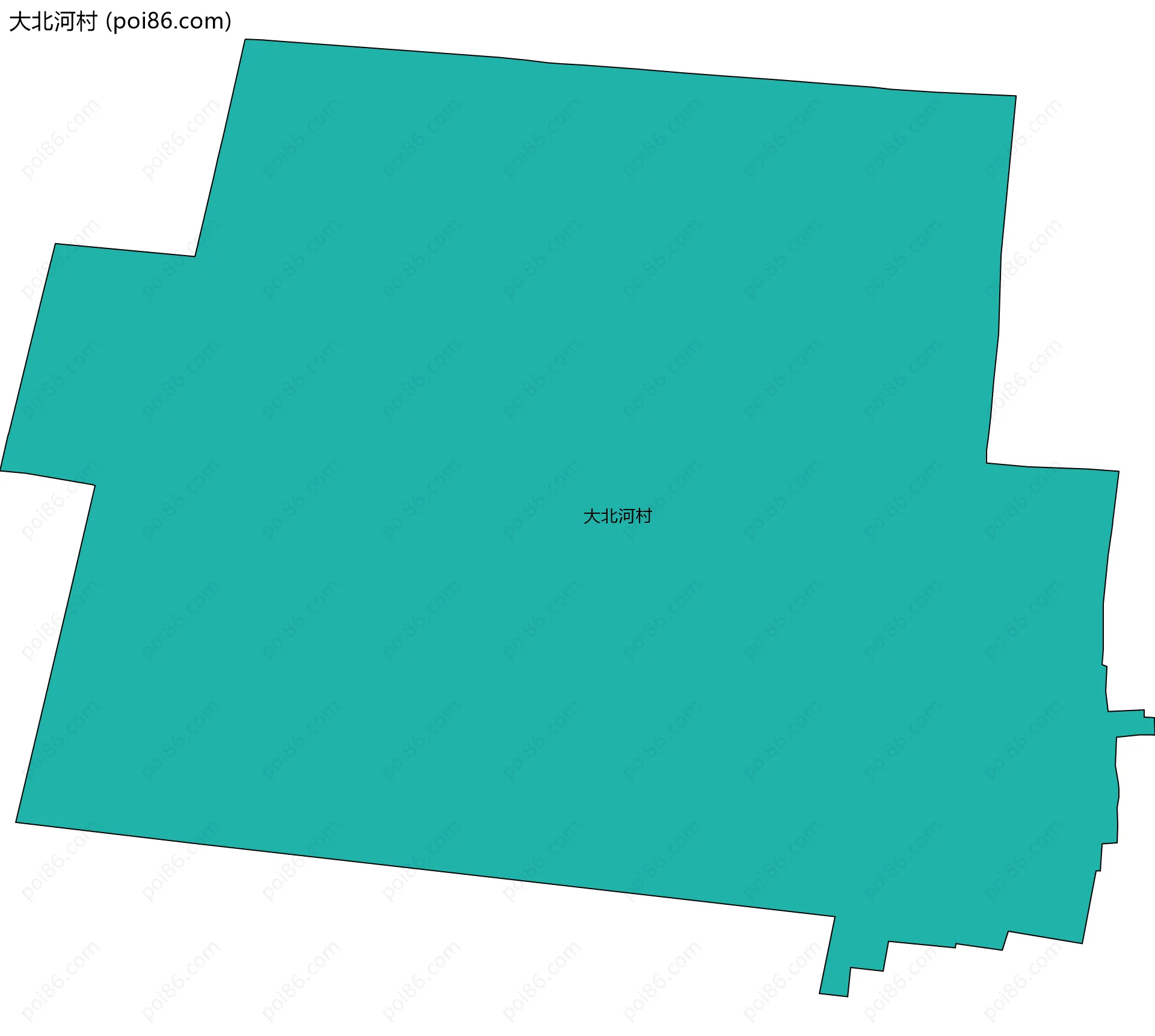 大北河村边界地图
