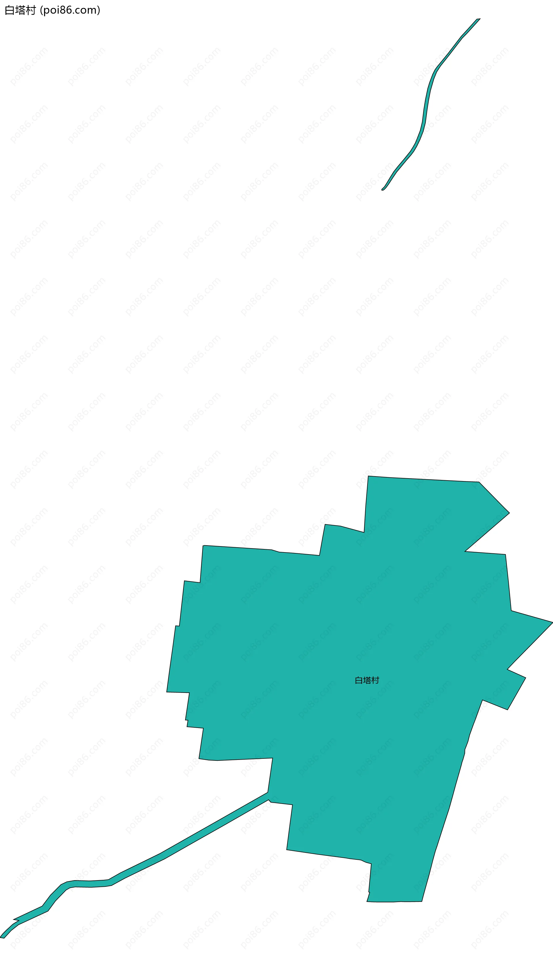 白塔村边界地图