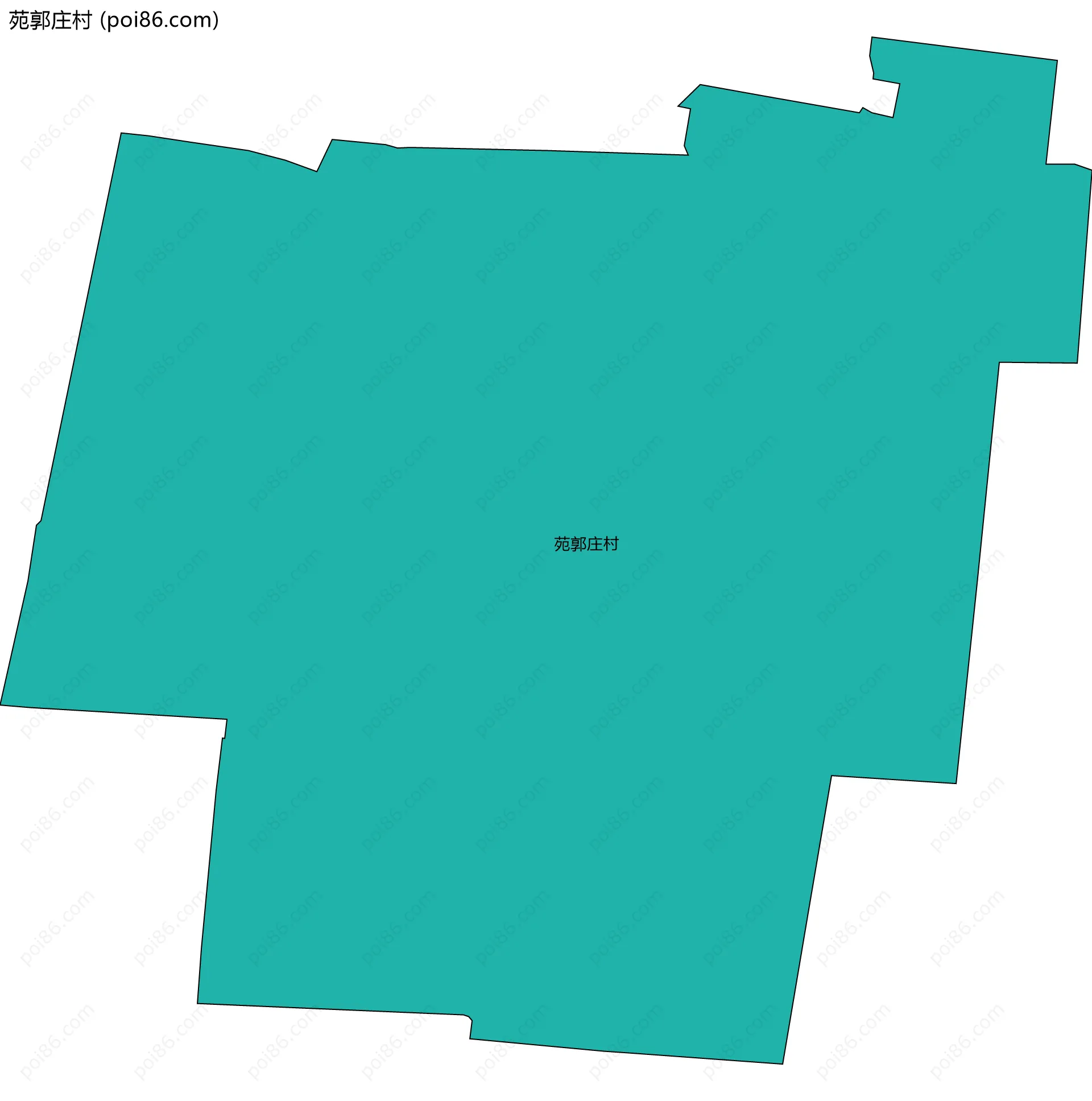 苑郭庄村边界地图