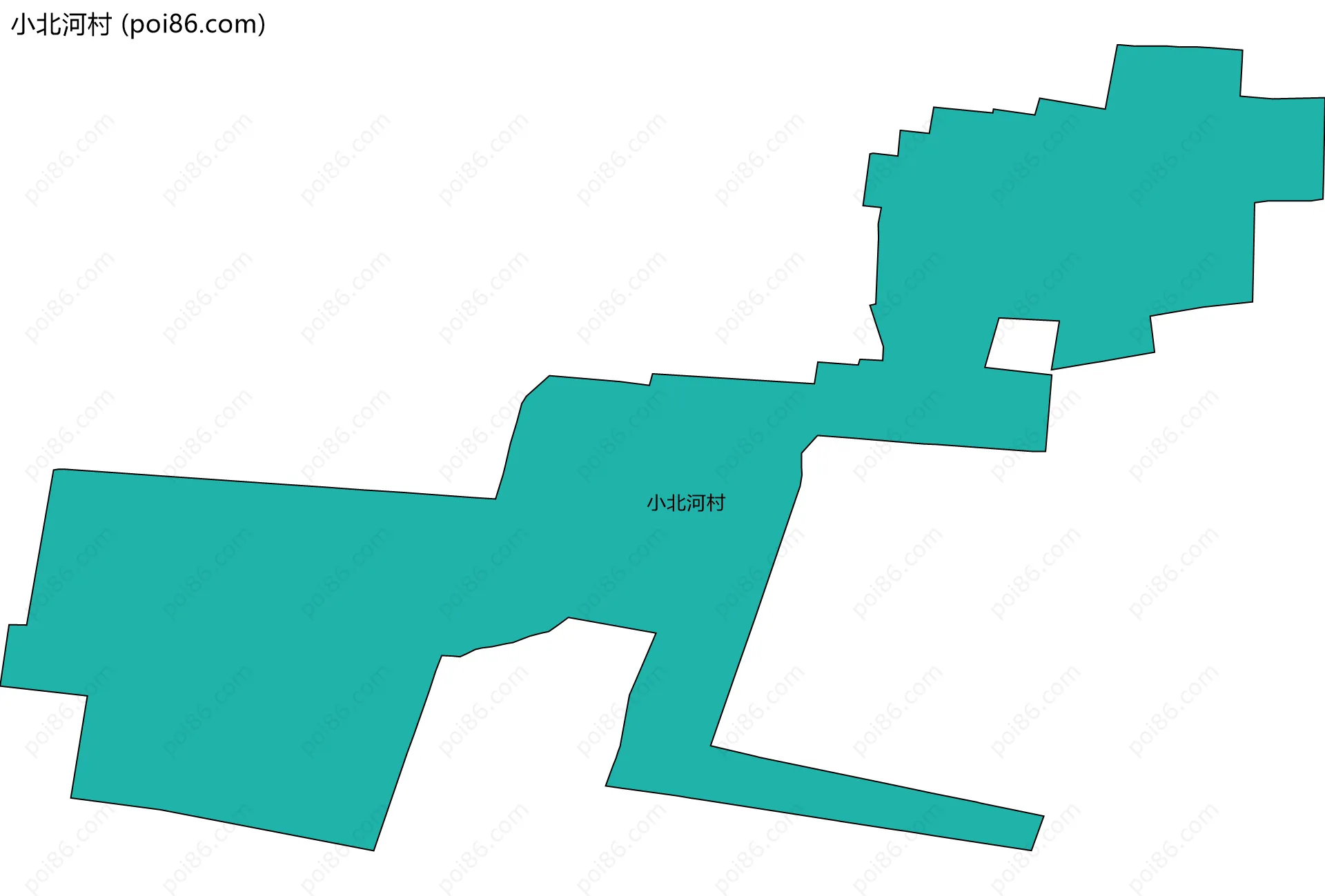 小北河村边界地图