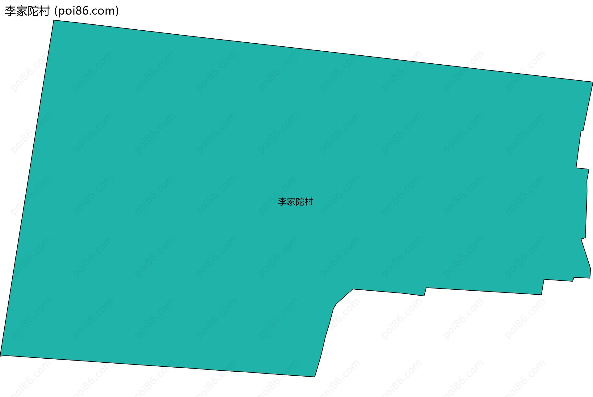 李家陀村边界地图