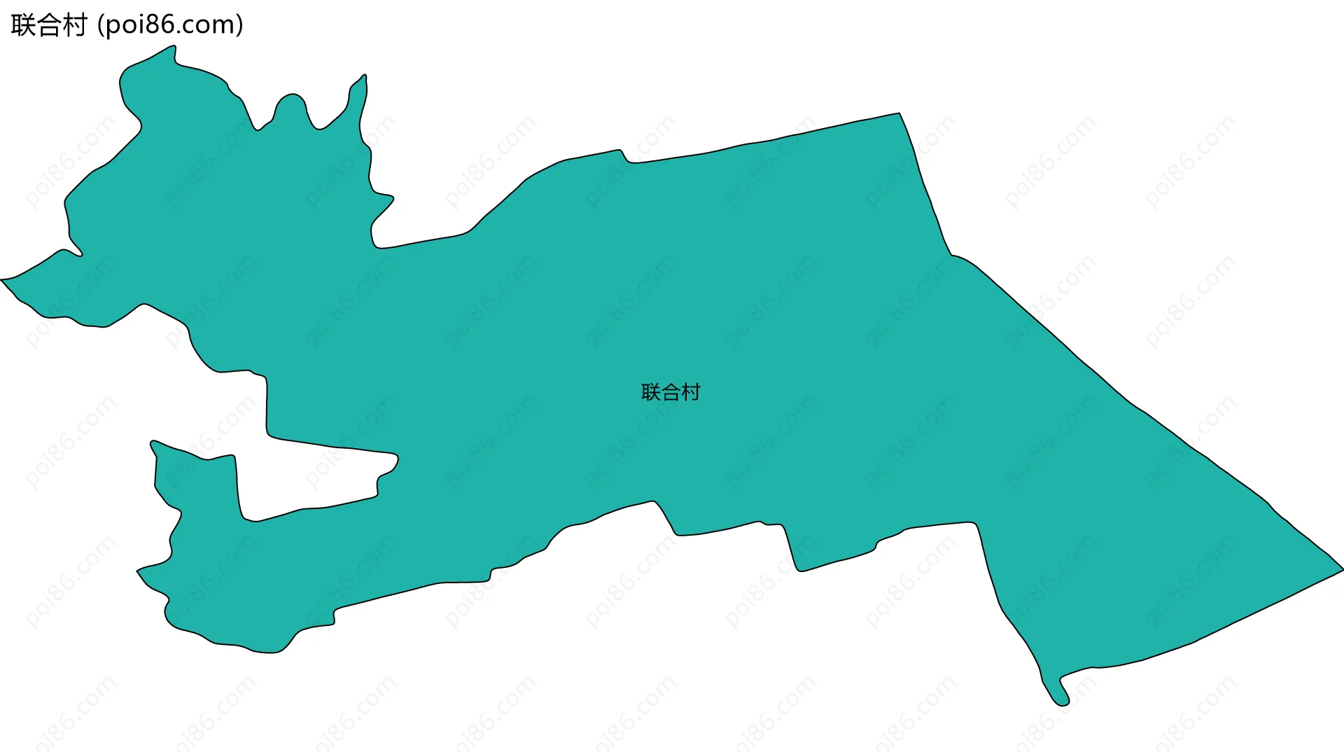 联合村边界地图