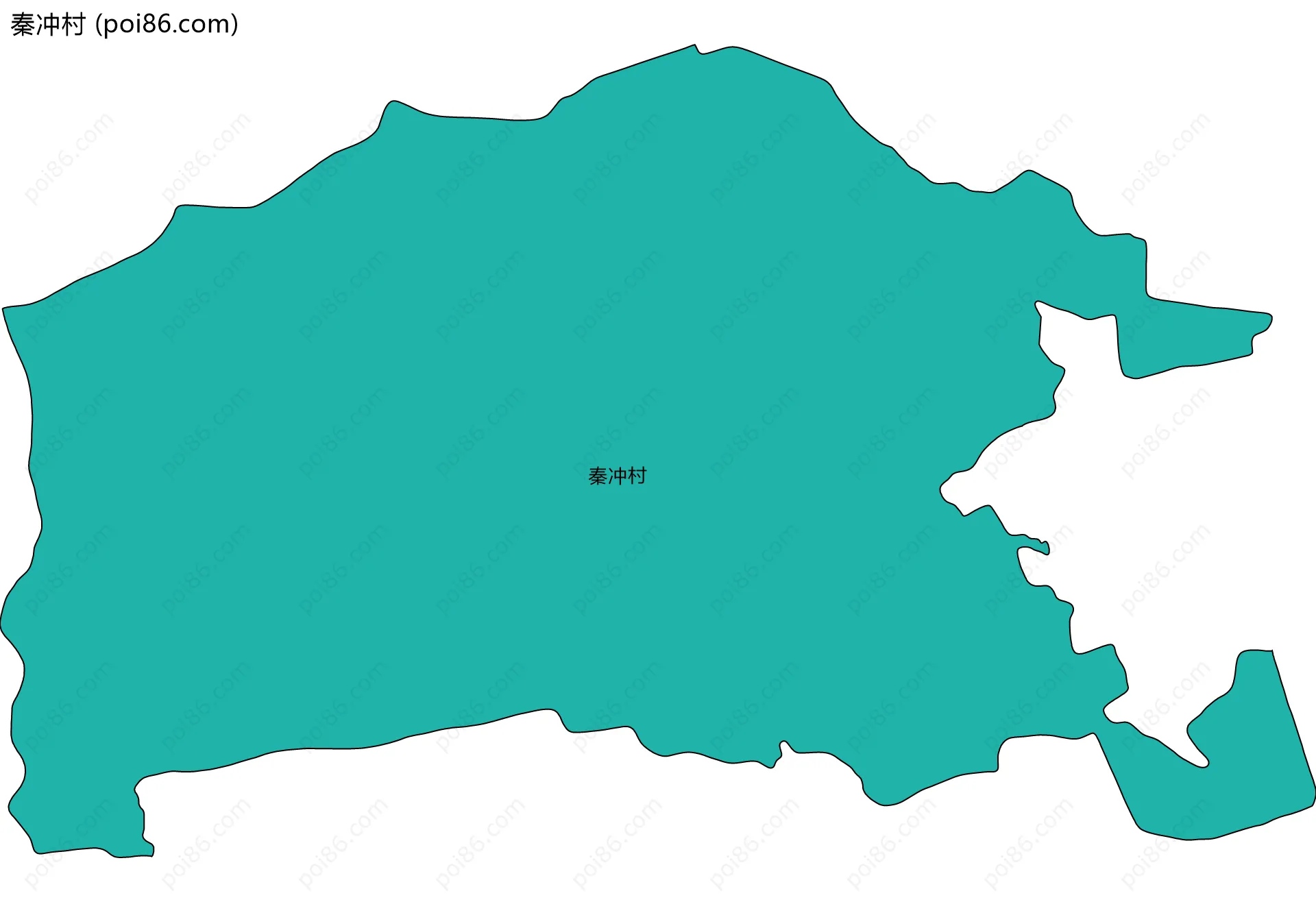 秦冲村边界地图