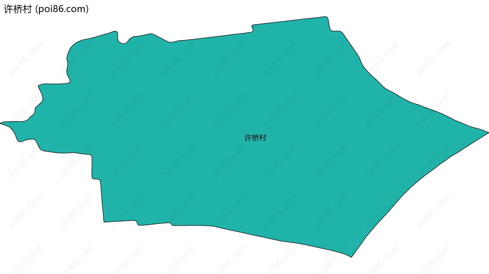 许桥村边界地图